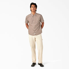 "Short Sleeve Striped Service Shirt"