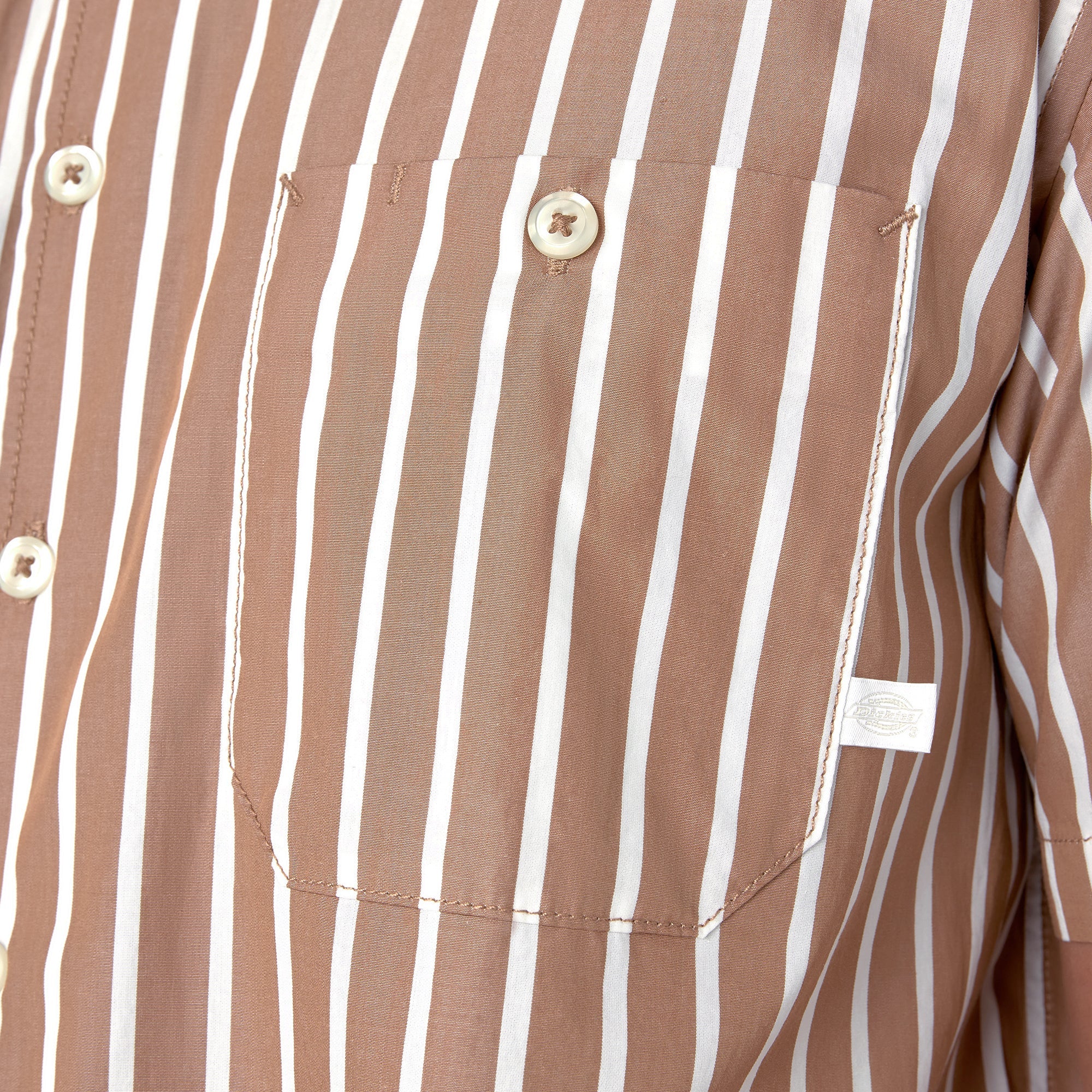 "Short Sleeve Striped Service Shirt"