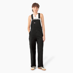 "Women's Pinstripe Service Bib Overalls"