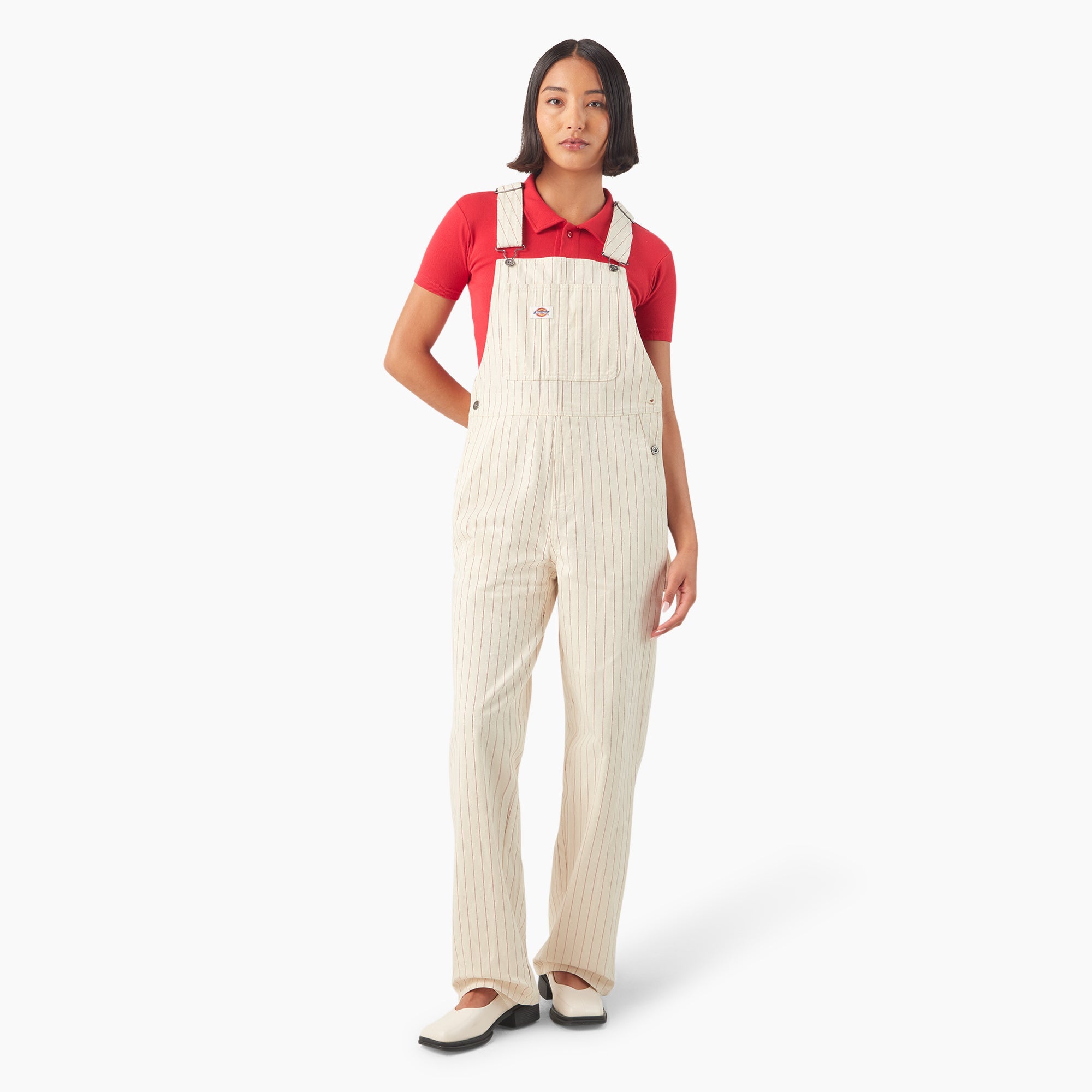 "Women's Pinstripe Service Bib Overalls"