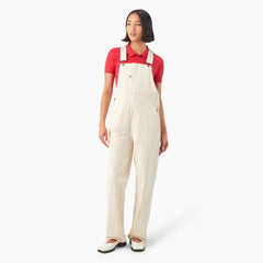 "Women's Pinstripe Service Bib Overalls"