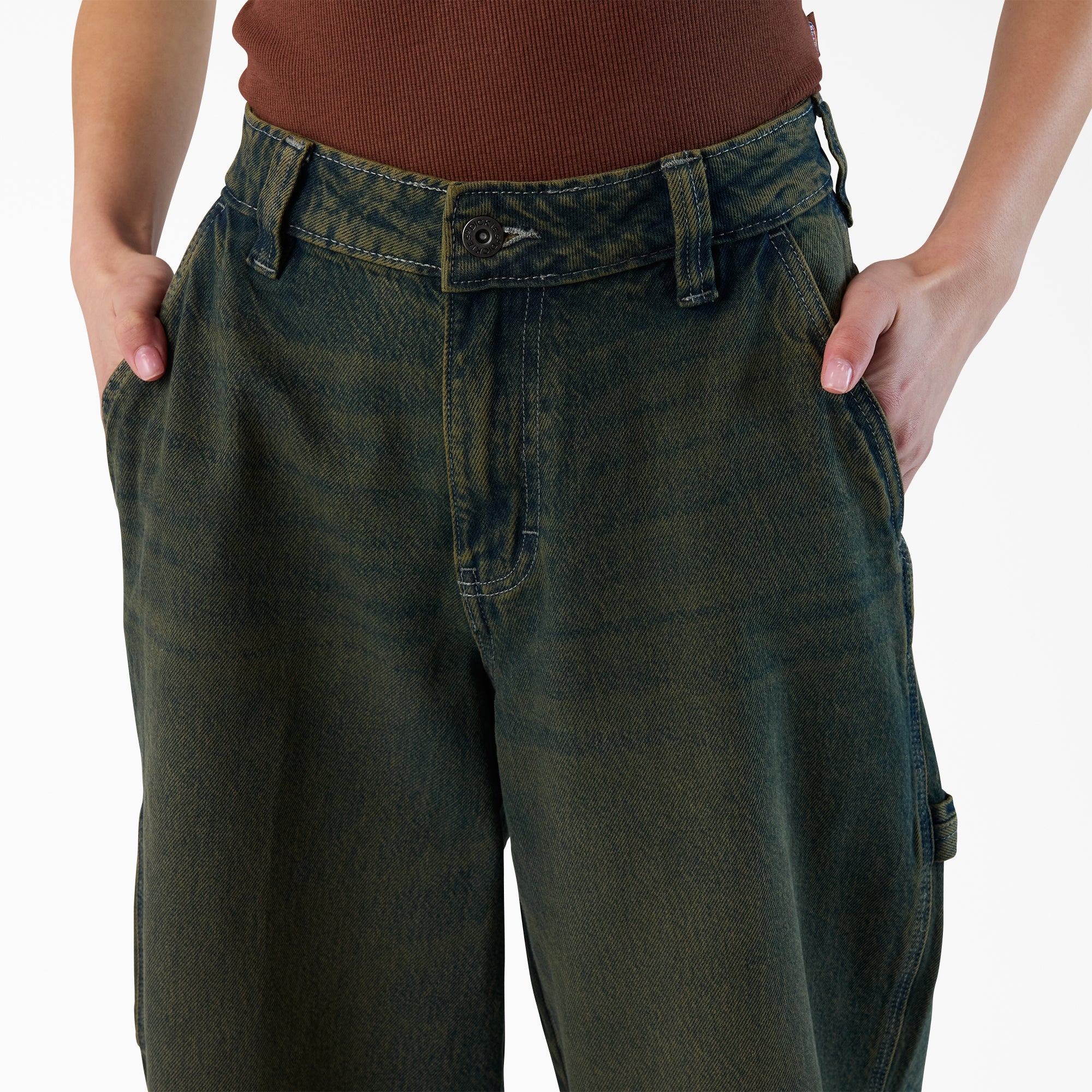 "Women's Loose Fit Denim Carpenter Jeans"