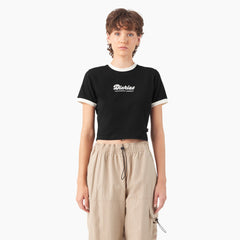 "Women's Lewistown Cropped Ringer T-Shirt"