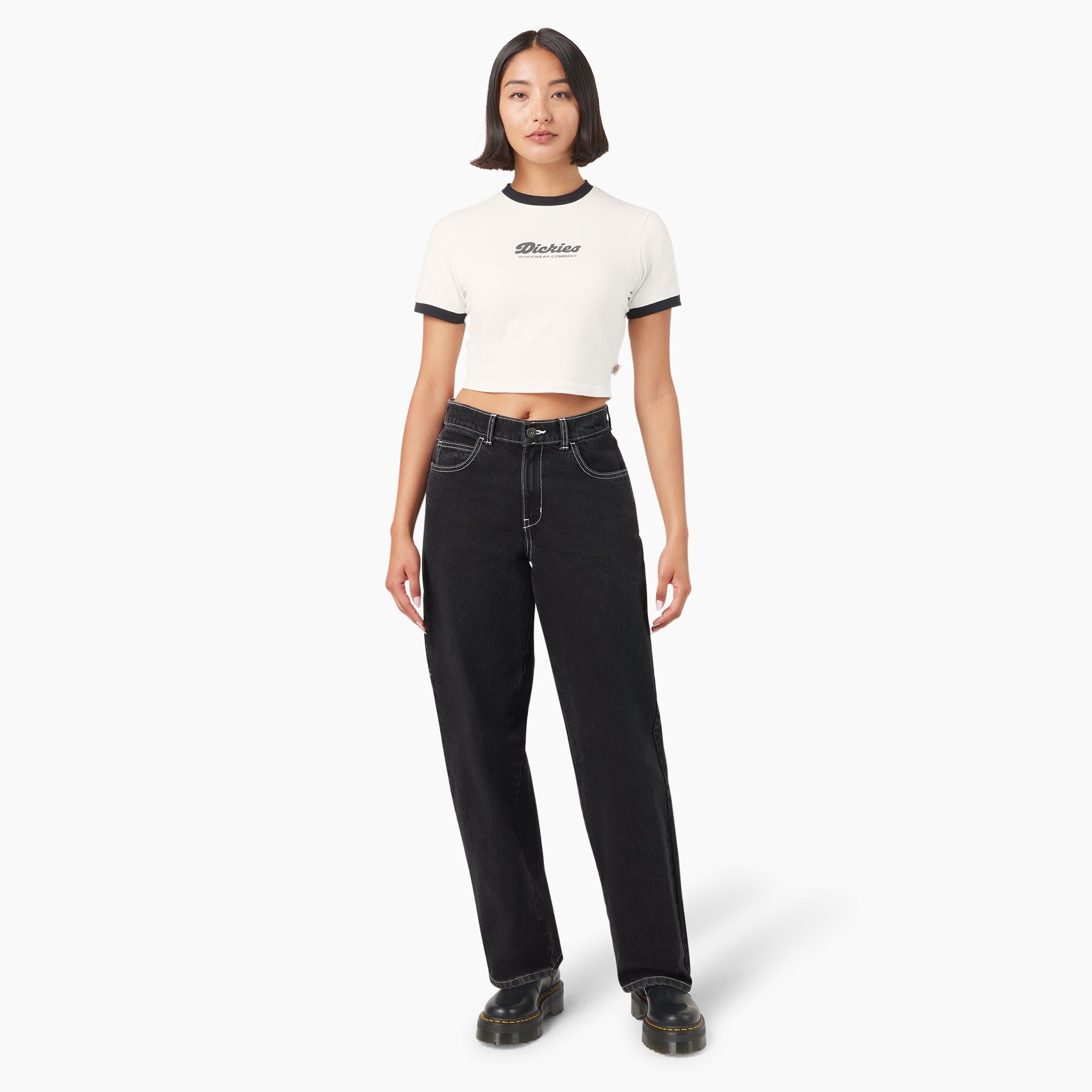 "Women's Lewistown Cropped Ringer T-Shirt"
