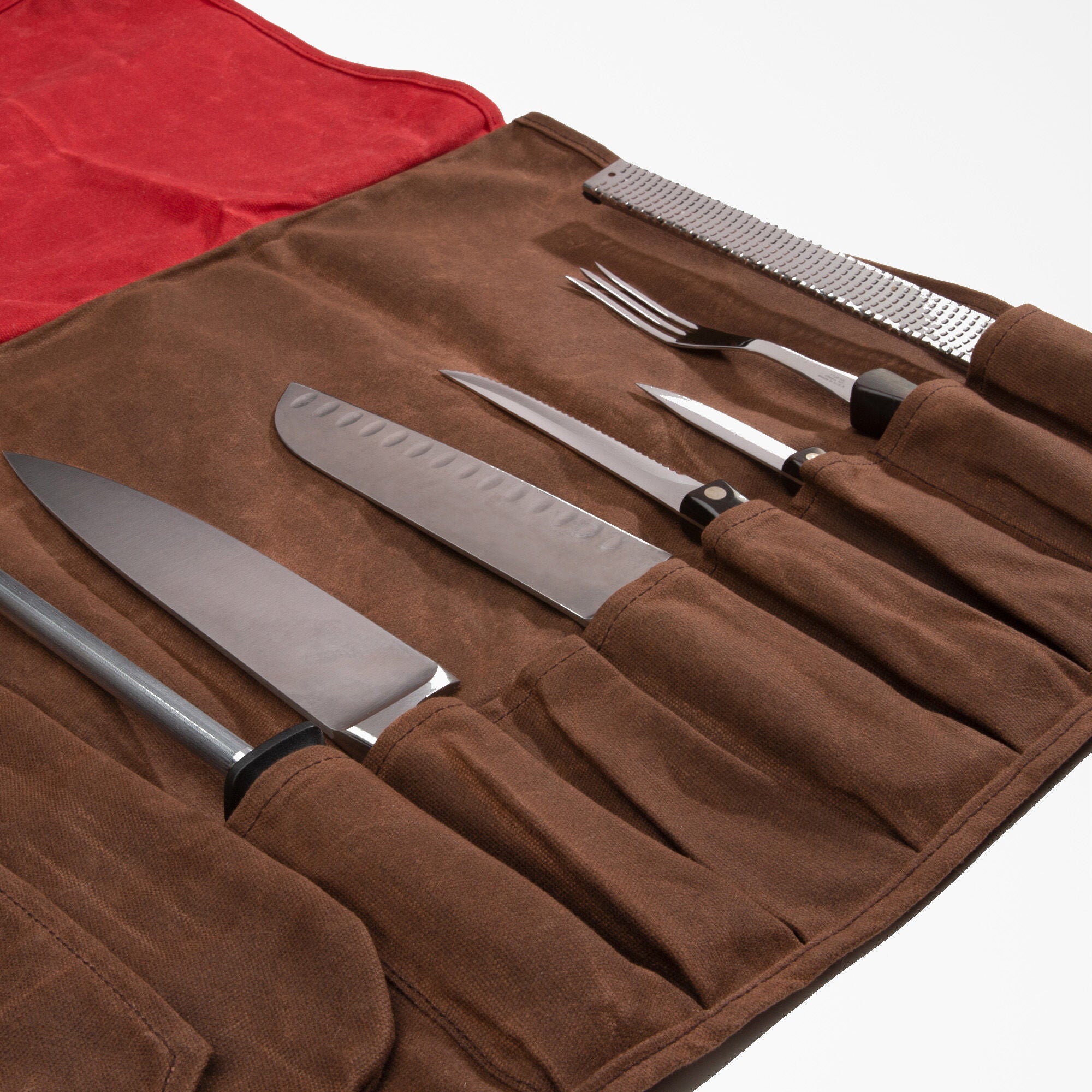 "Knife Storage Roll Organizer"