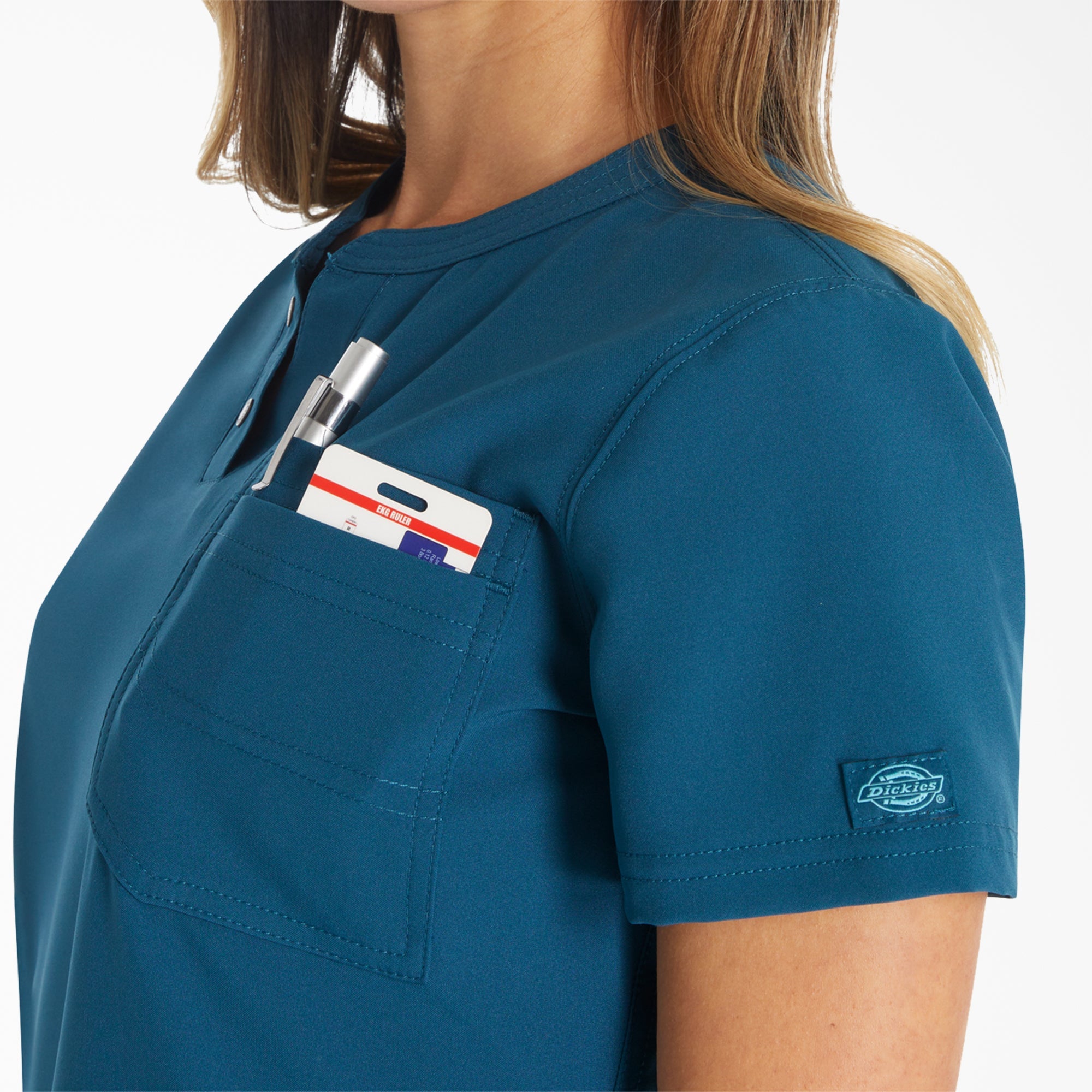 "Women's EDS NXT Henley Scrub Top"
