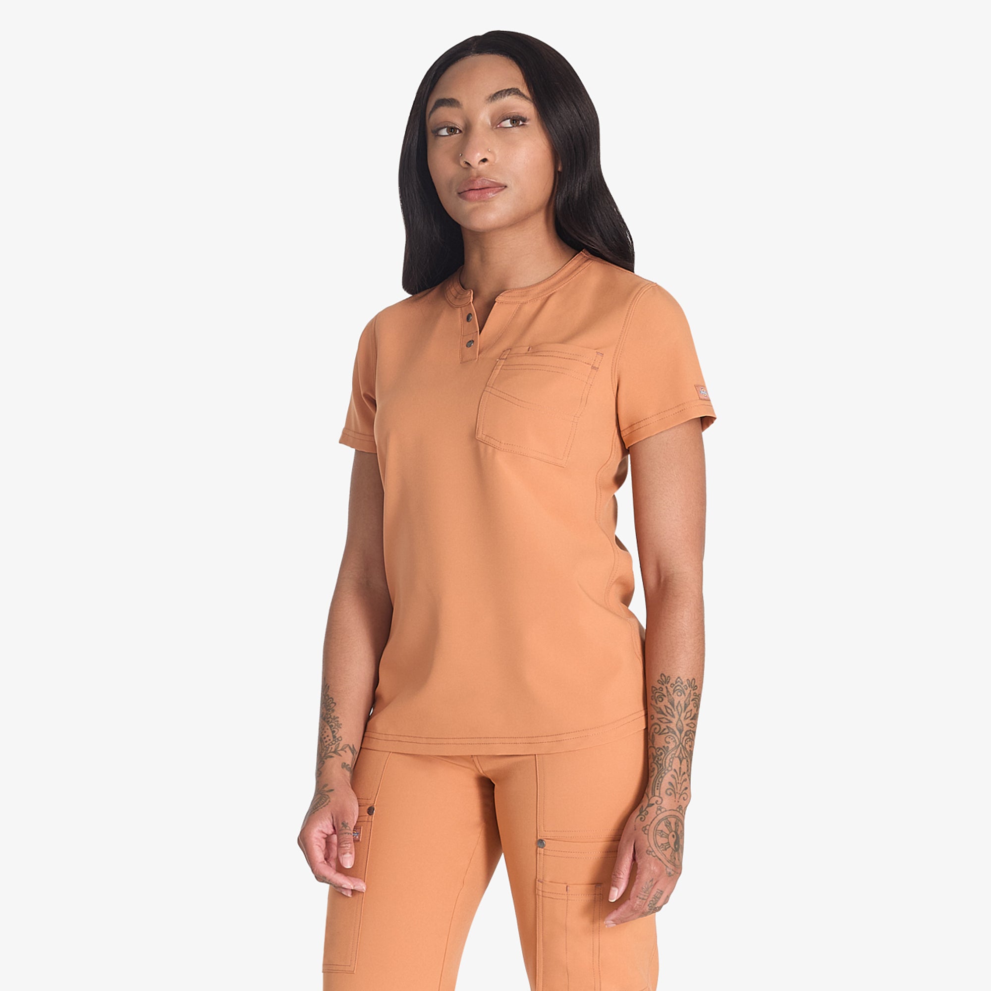 "Women's EDS NXT Henley Scrub Top"