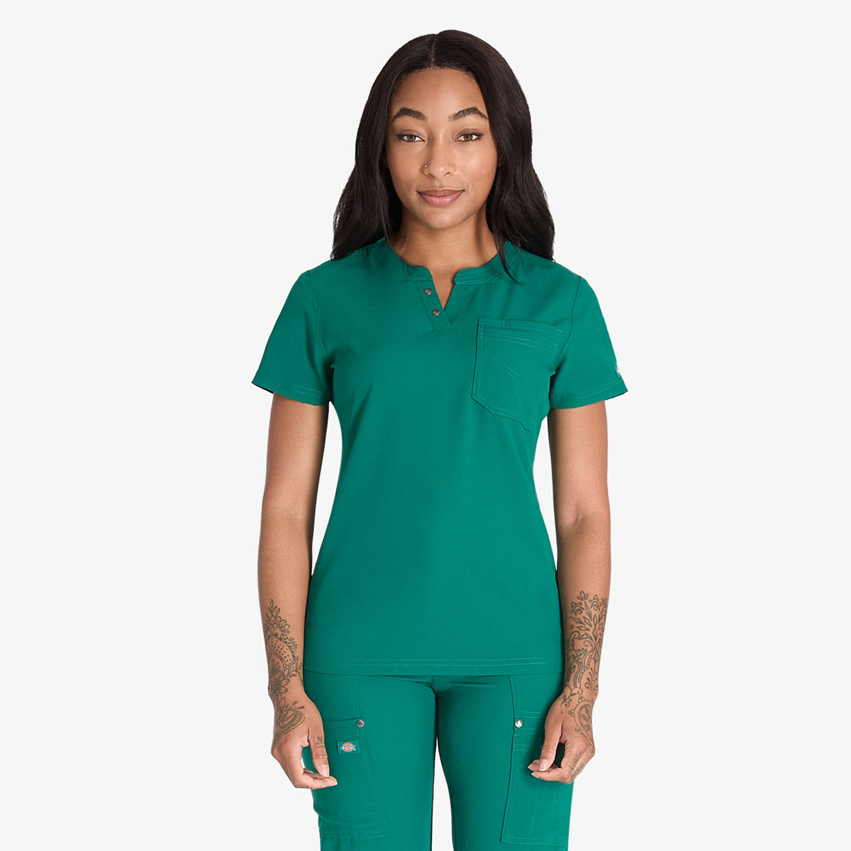 "Women's EDS NXT Henley Scrub Top"