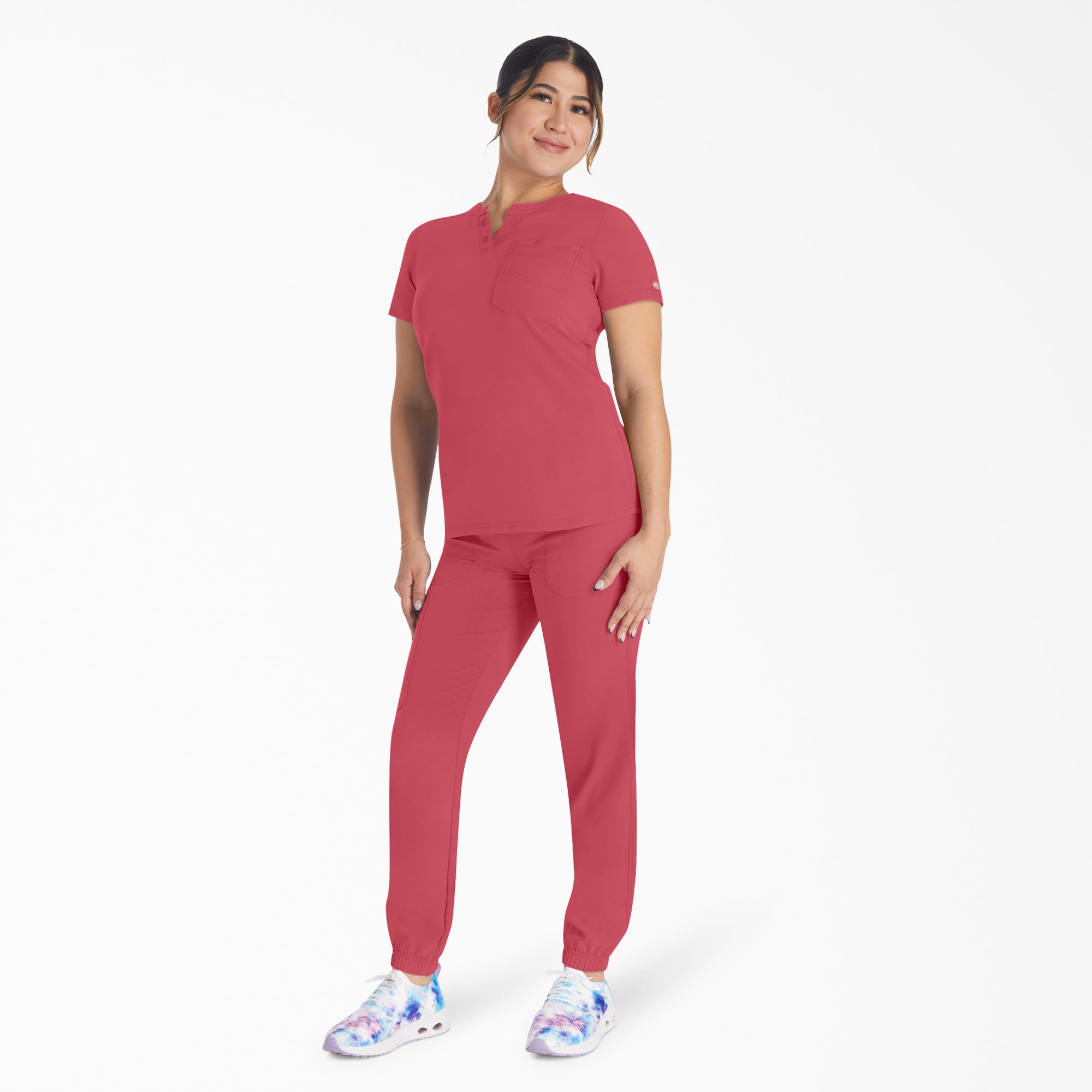 "Women's EDS NXT Henley Scrub Top"