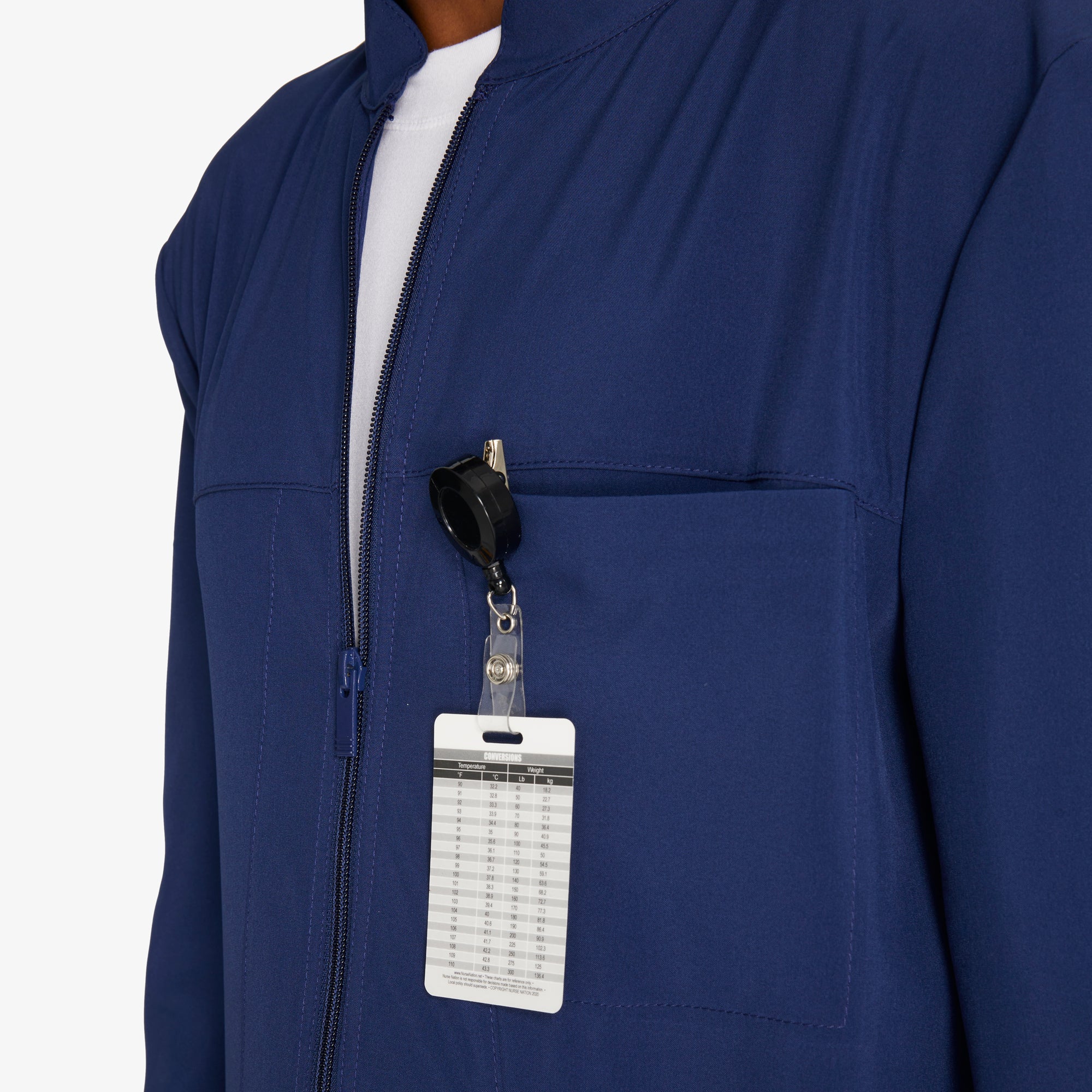 "Men's EDS Essentials Zip Front Scrub Jacket"