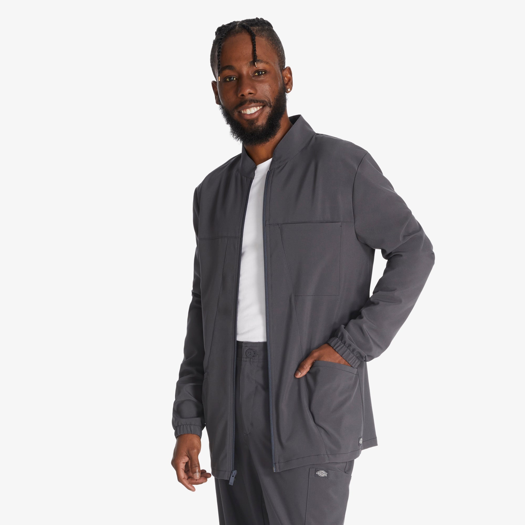 "Men's EDS Essentials Zip Front Scrub Jacket"