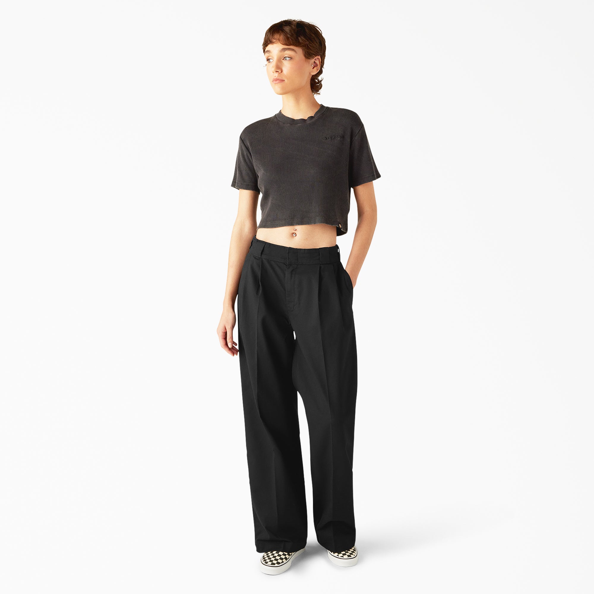 "Women's Pleated Work Pants"