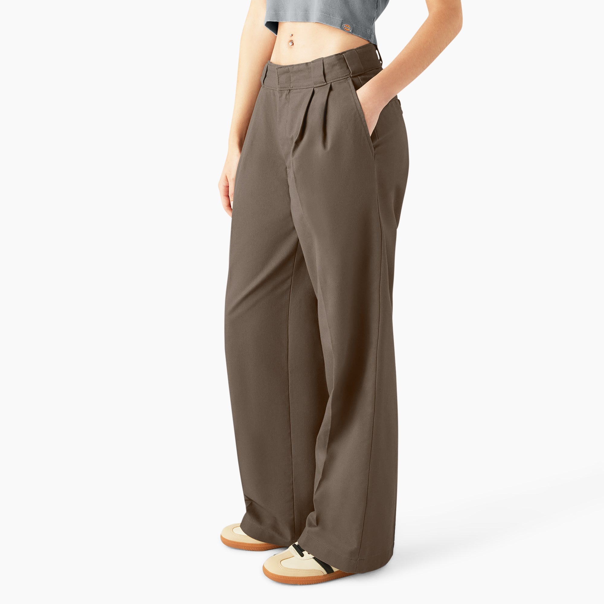 "Women's Pleated Work Pants"