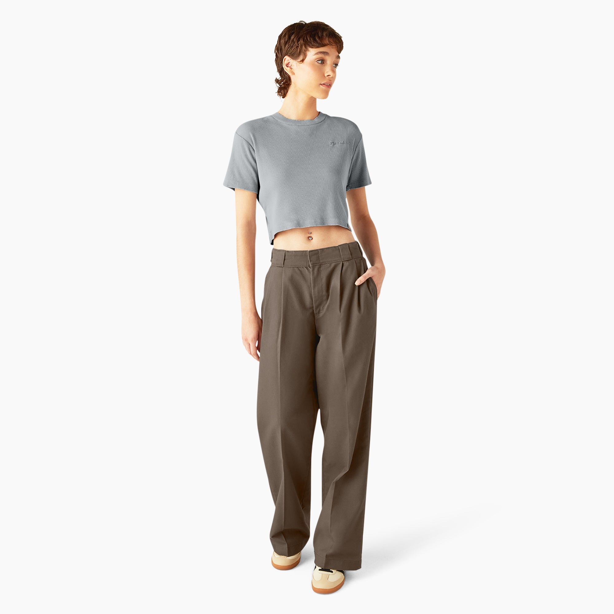 "Women's Pleated Work Pants"