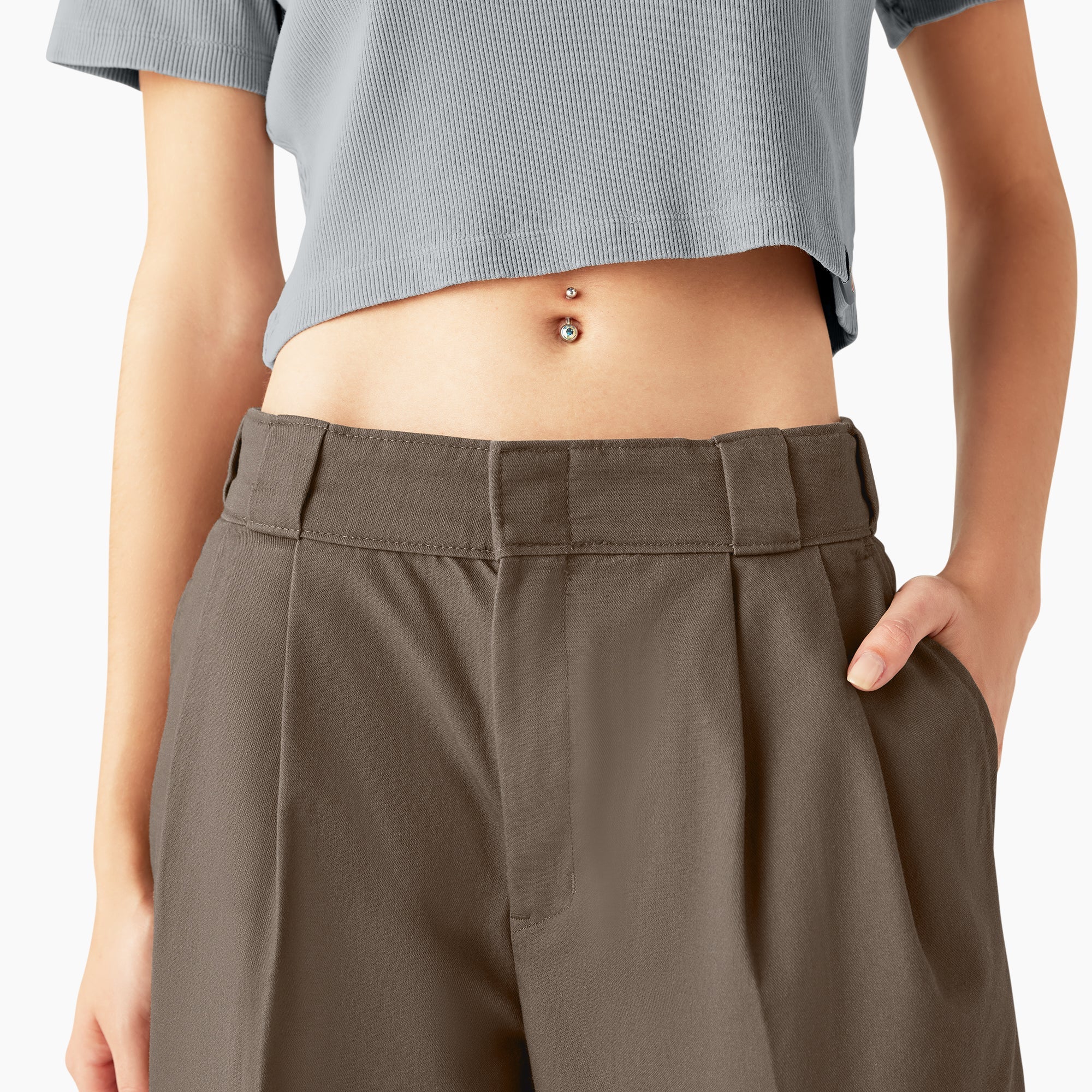"Women's Pleated Work Pants"