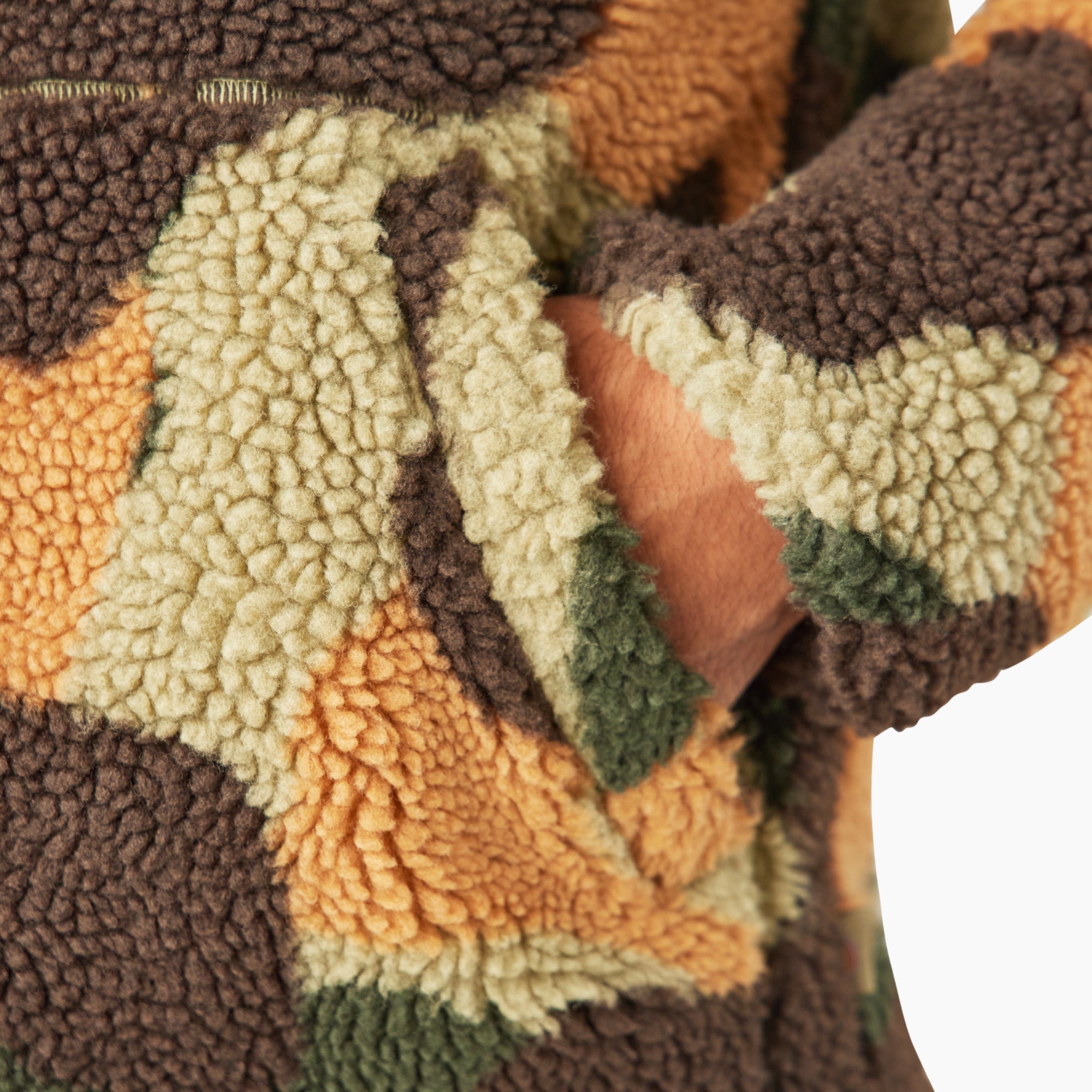 "Relaxed Fit High Pile Fleece Camo Jacket"