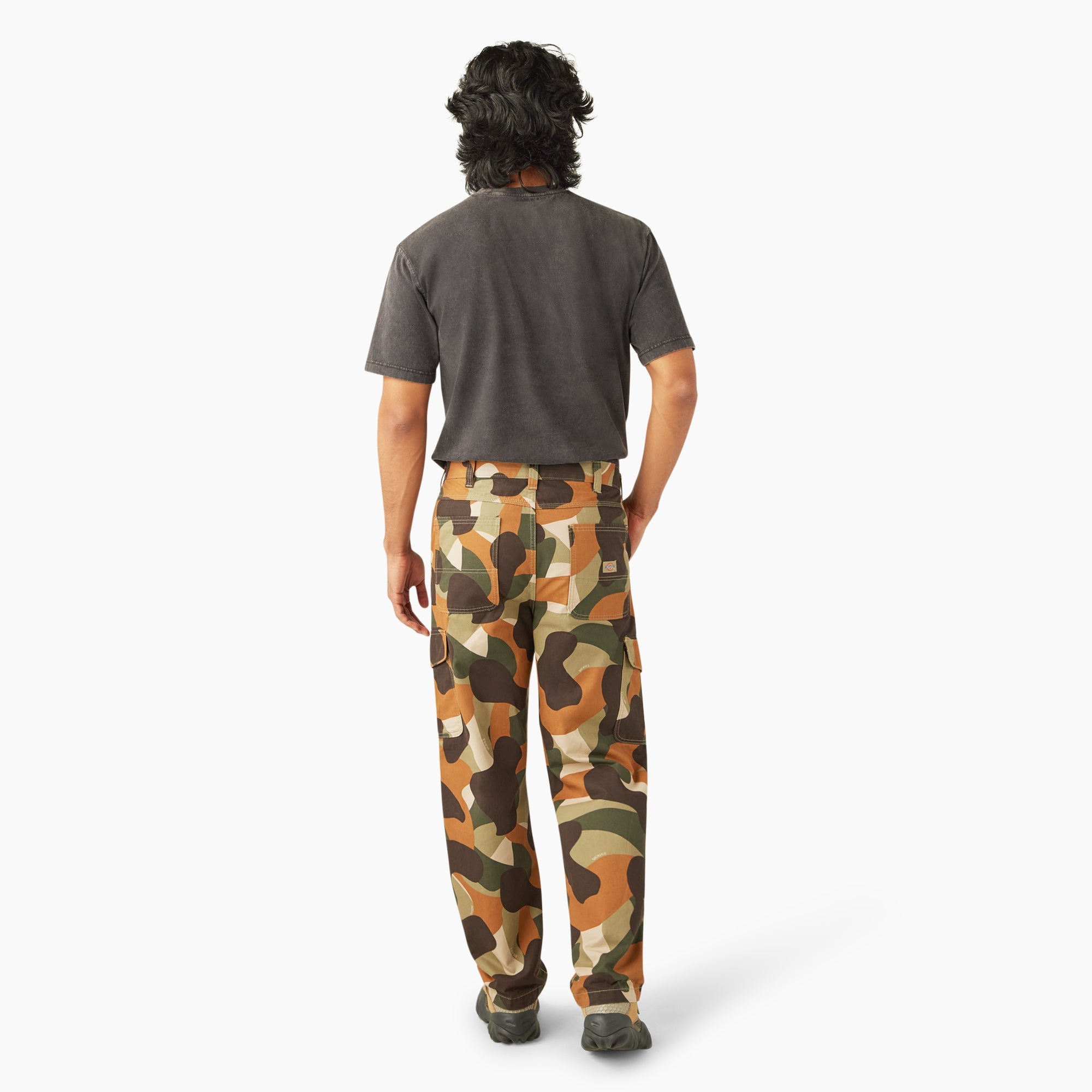 "Camo Print Duck Cargo Pants"