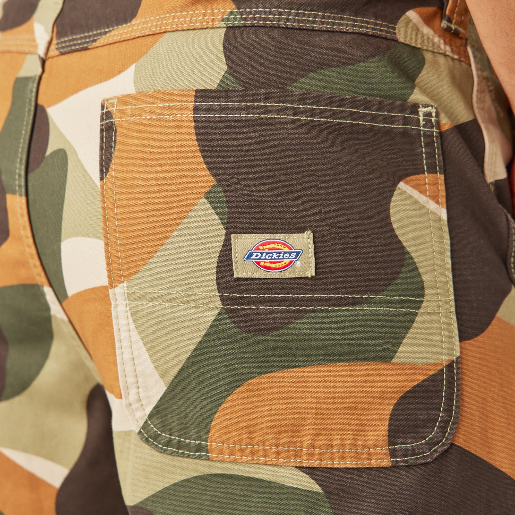 "Camo Print Duck Cargo Pants"