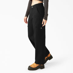 "Women's Relaxed Fit Duck Canvas Cargo Pants"