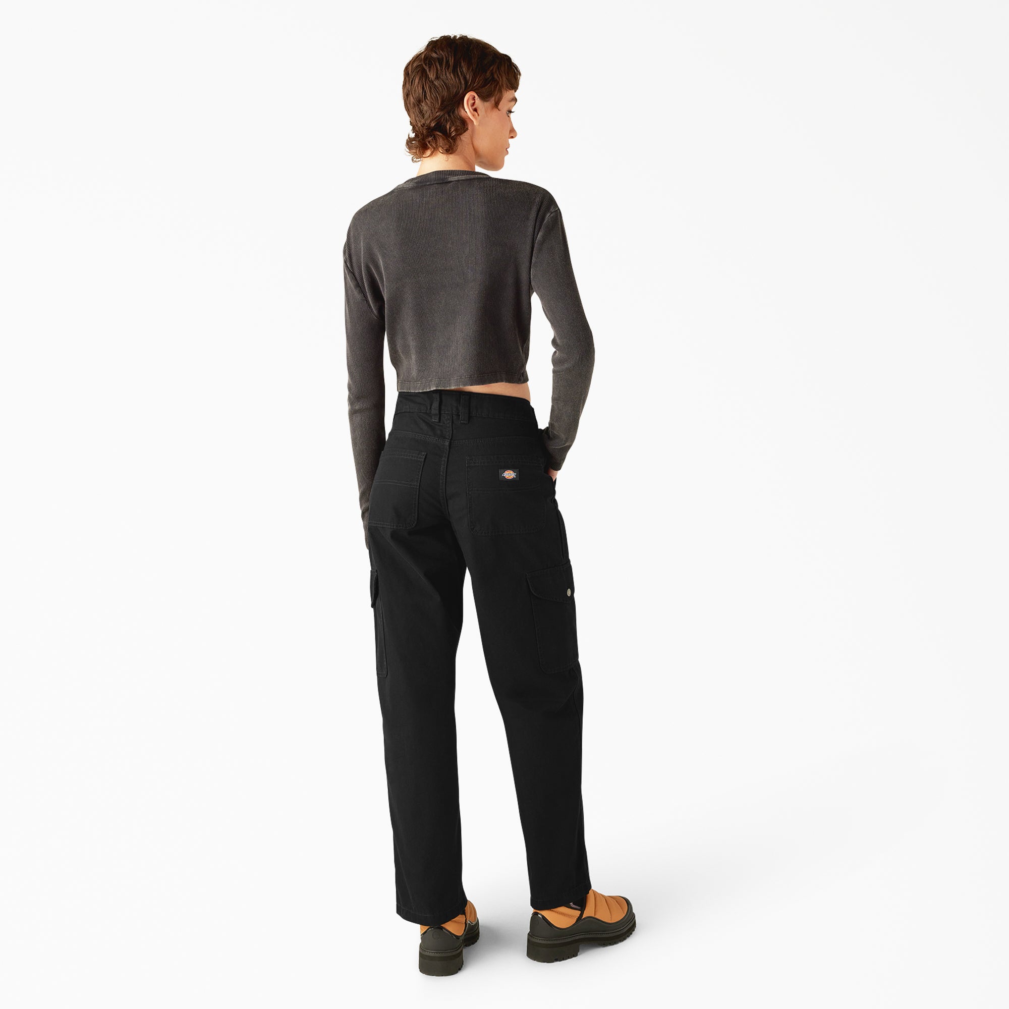 "Women's Relaxed Fit Duck Canvas Cargo Pants"