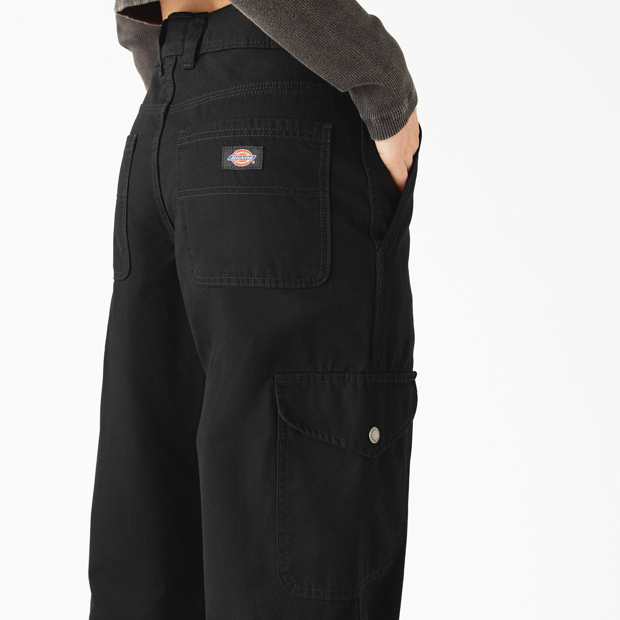 "Women's Relaxed Fit Duck Canvas Cargo Pants"