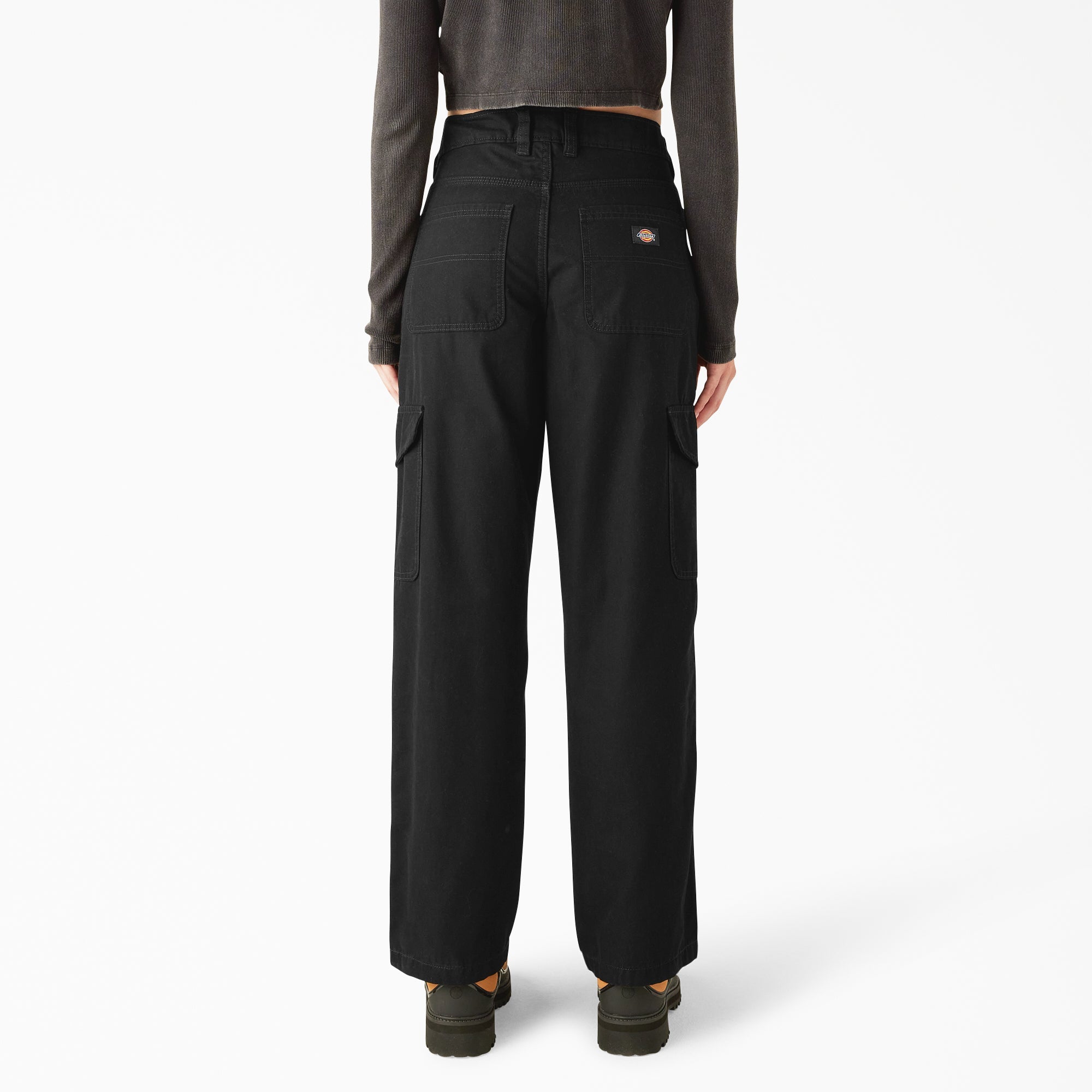 "Women's Relaxed Fit Duck Canvas Cargo Pants"