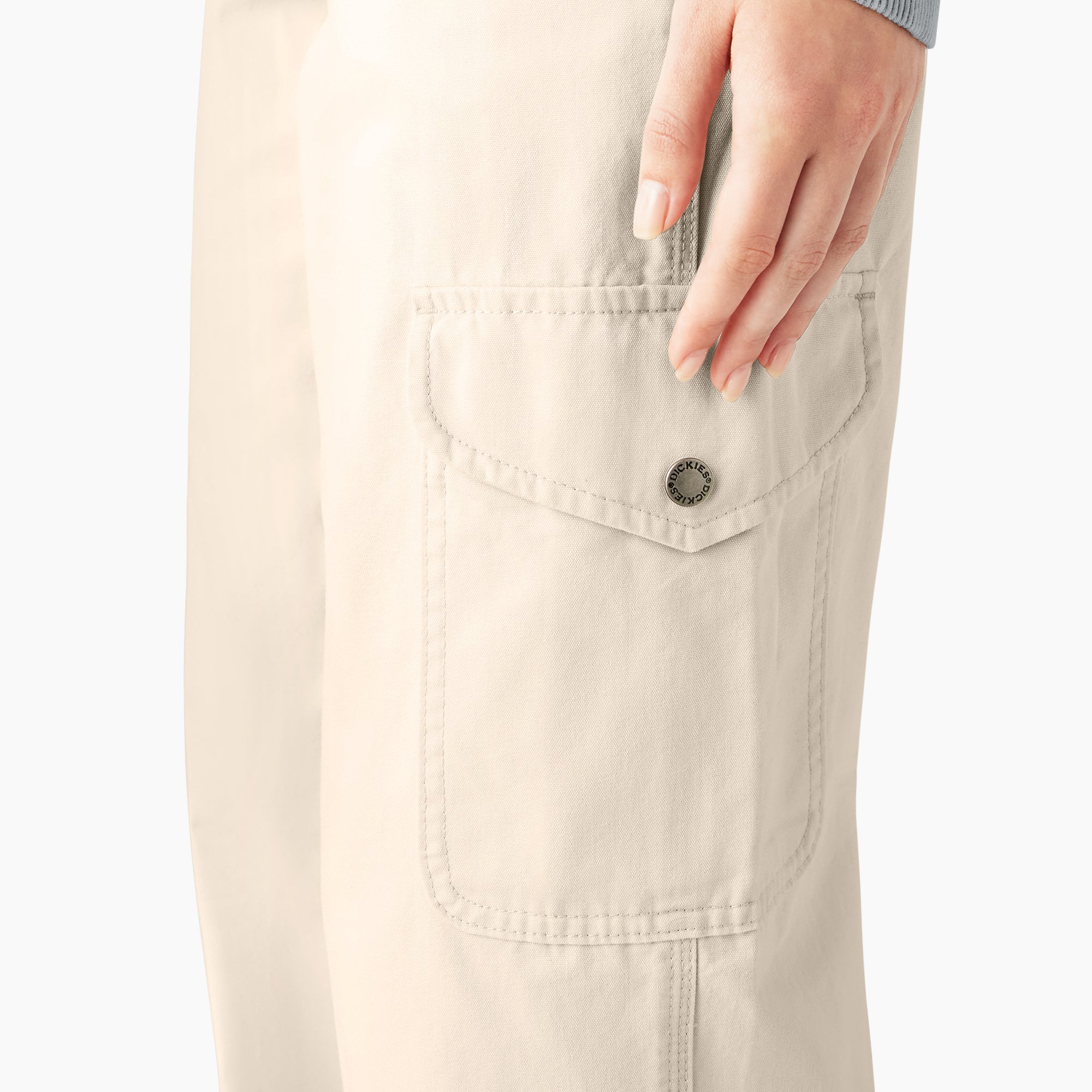 "Women's Relaxed Fit Duck Canvas Cargo Pants"