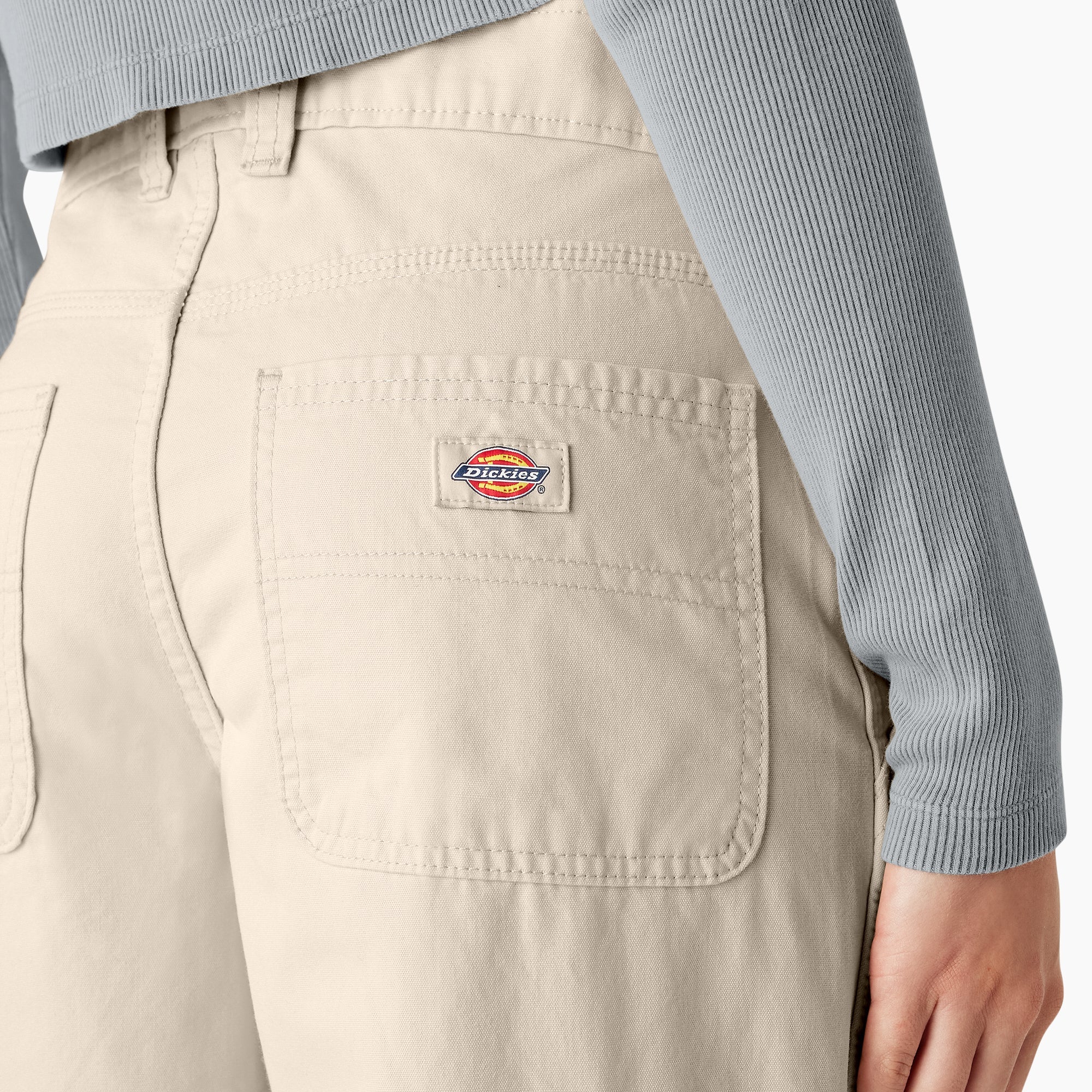 "Women's Relaxed Fit Duck Canvas Cargo Pants"