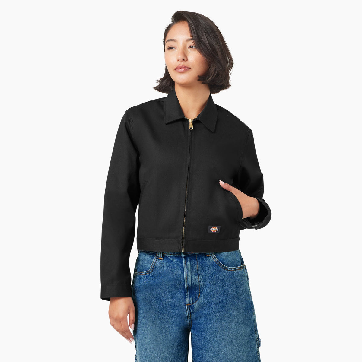 "Women's Unlined Cropped Eisenhower Jacket"