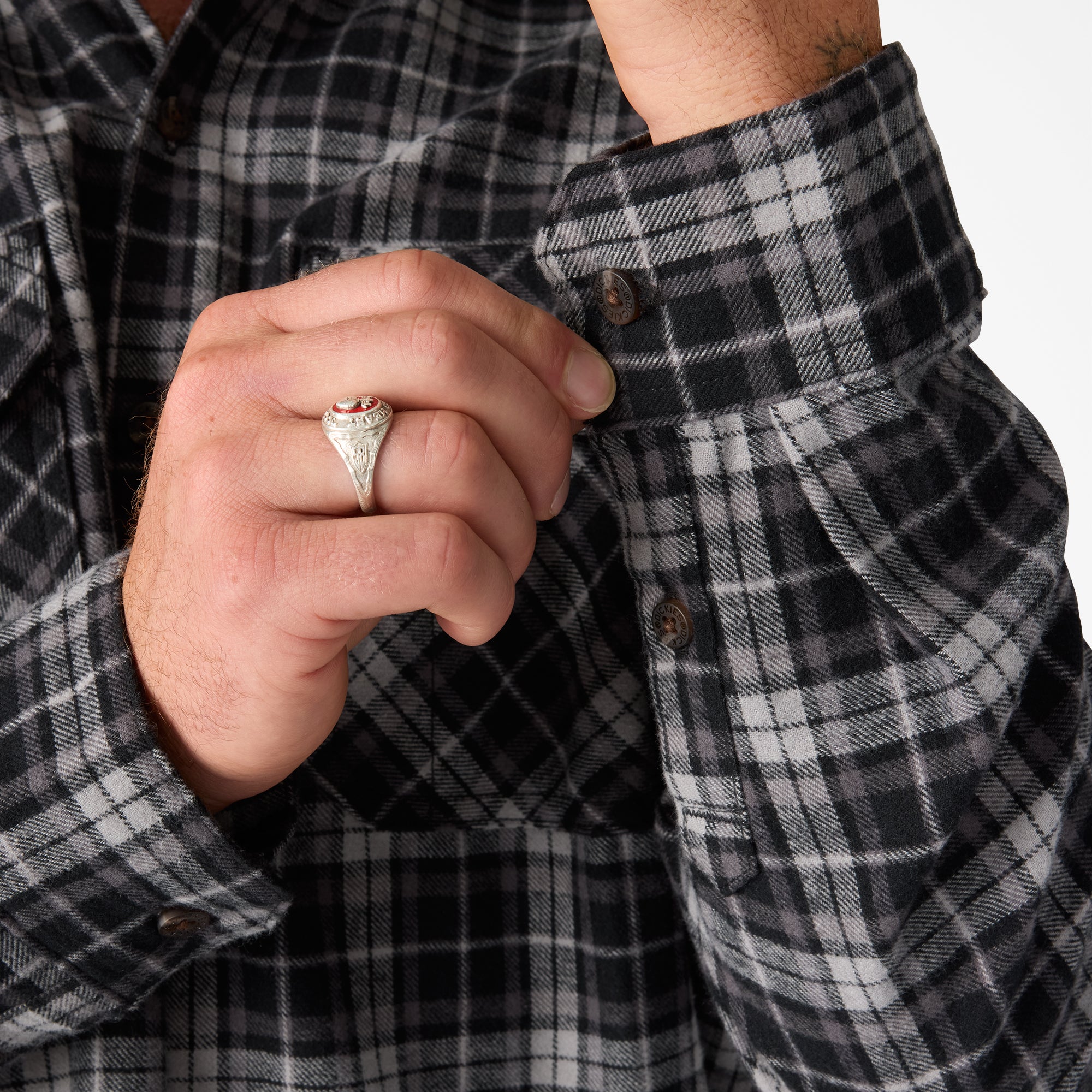 "Long Sleeve Flannel Work Shirt"