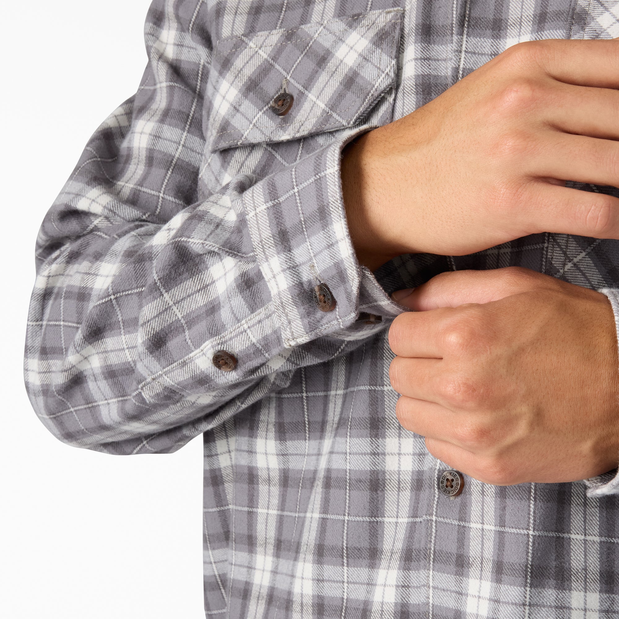 "Long Sleeve Flannel Work Shirt"