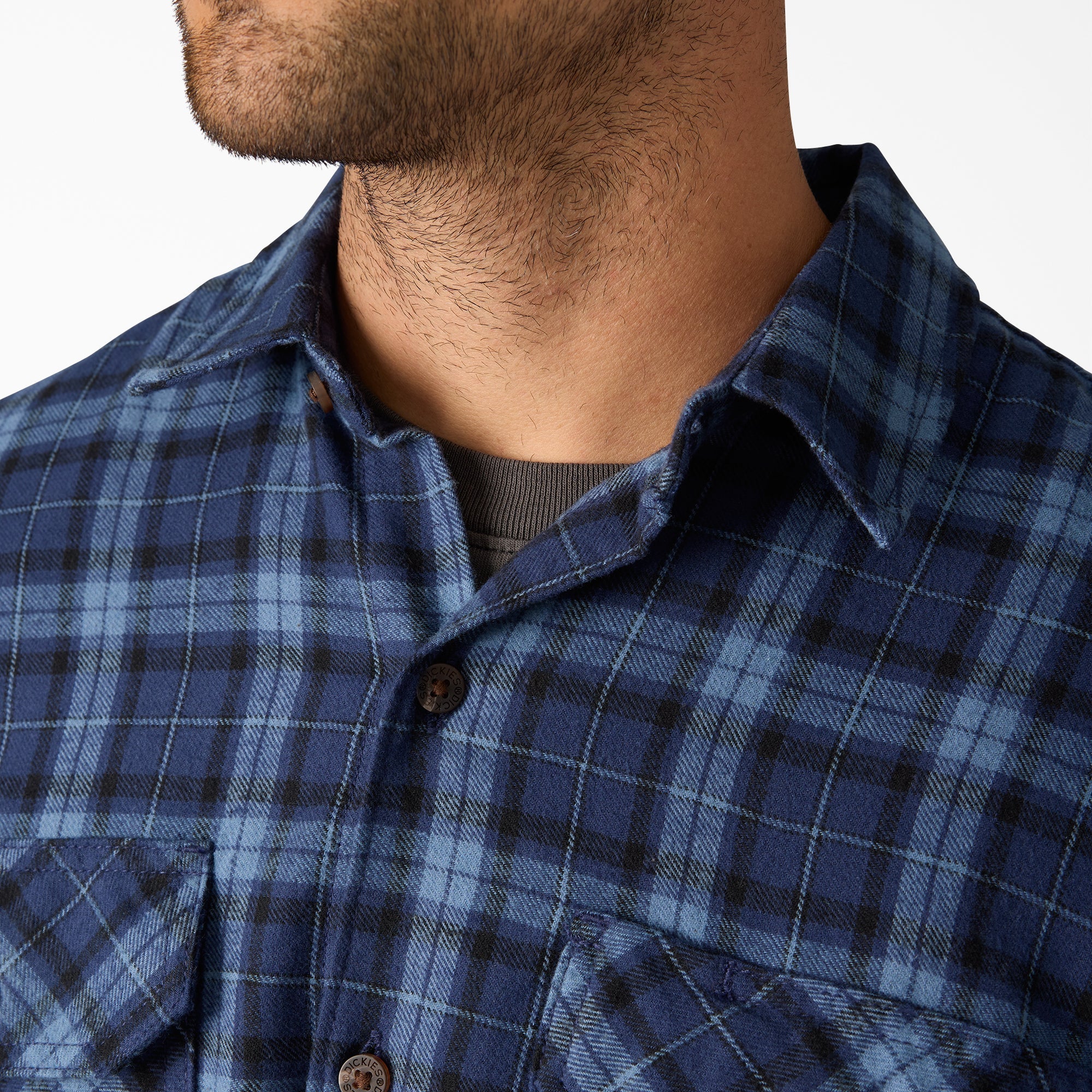 "Long Sleeve Flannel Work Shirt"