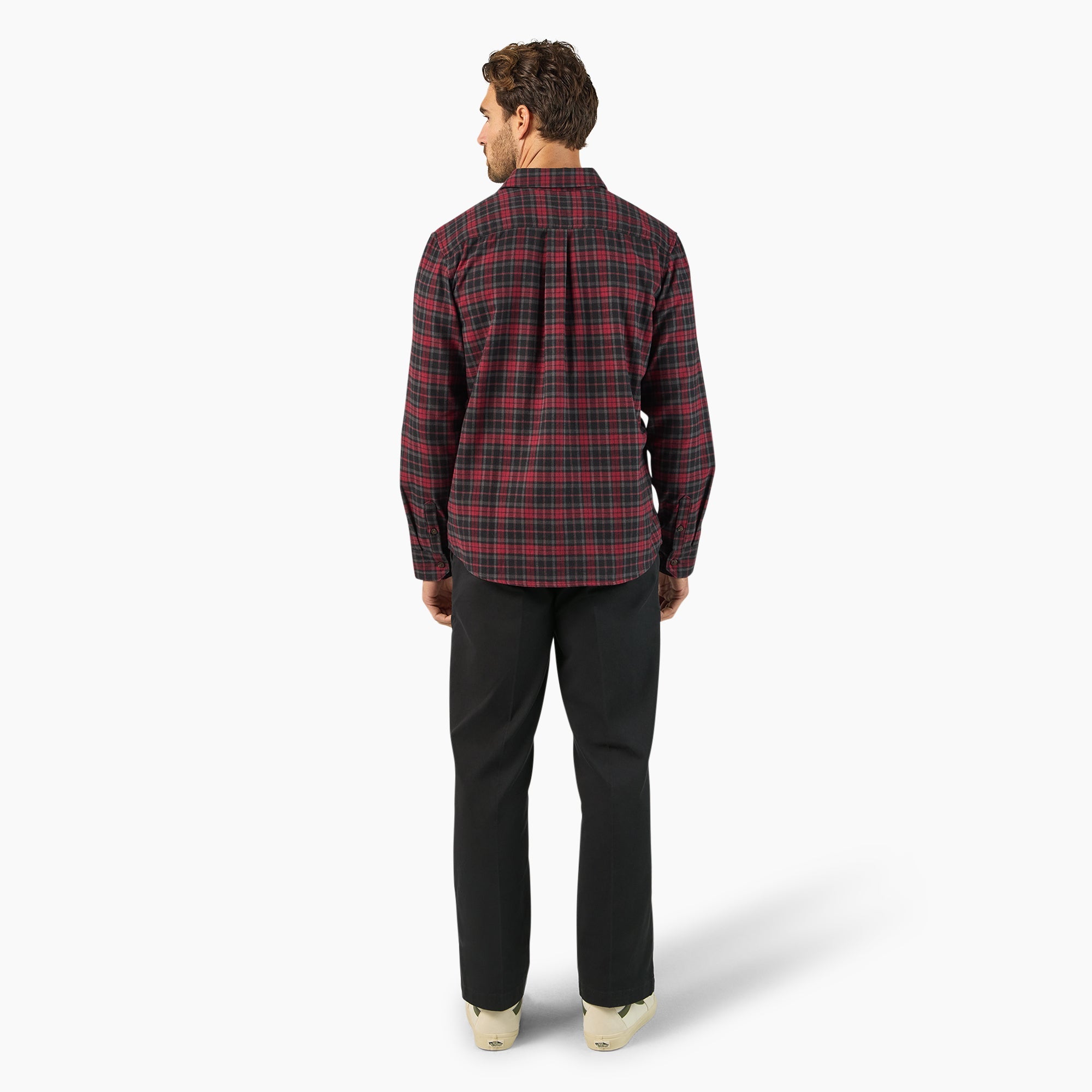 "Long Sleeve Flannel Work Shirt"