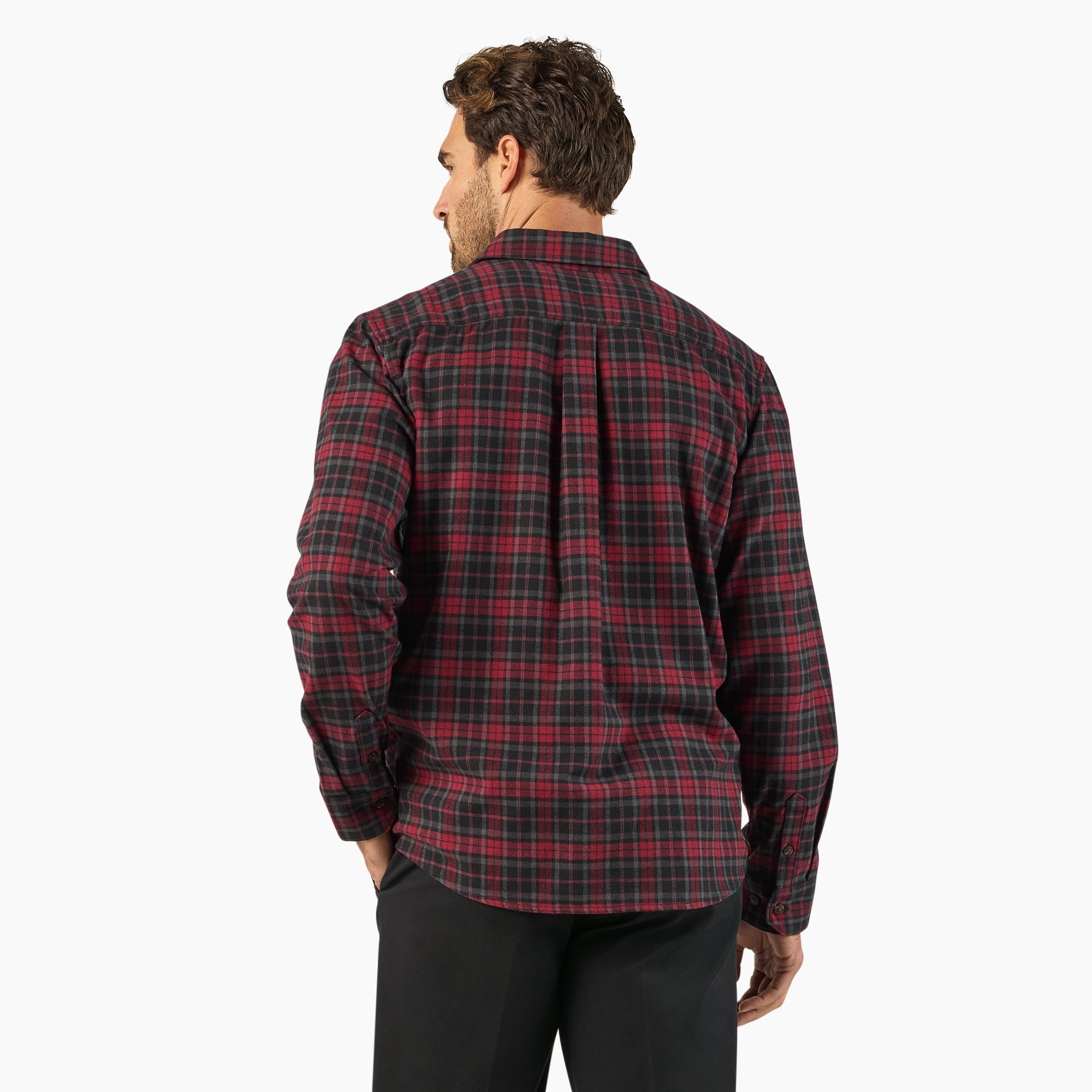 "Long Sleeve Flannel Work Shirt"