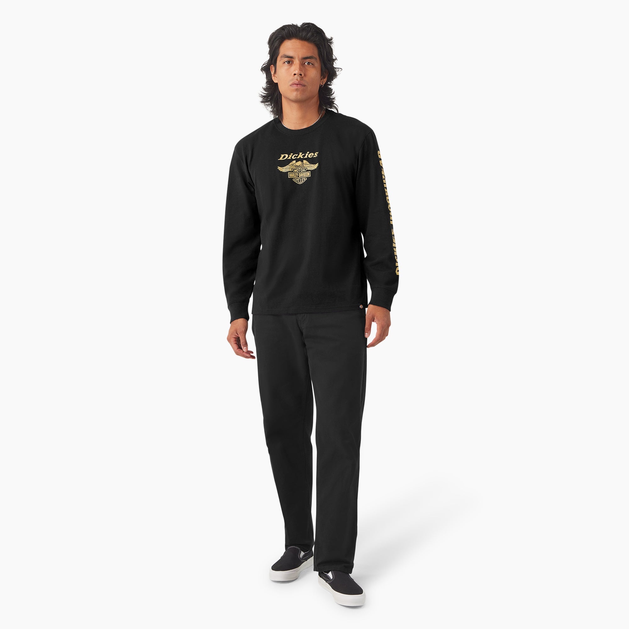"Dickies x Harley-Davidson Heavyweight Long Sleeve Eagle Tee"
