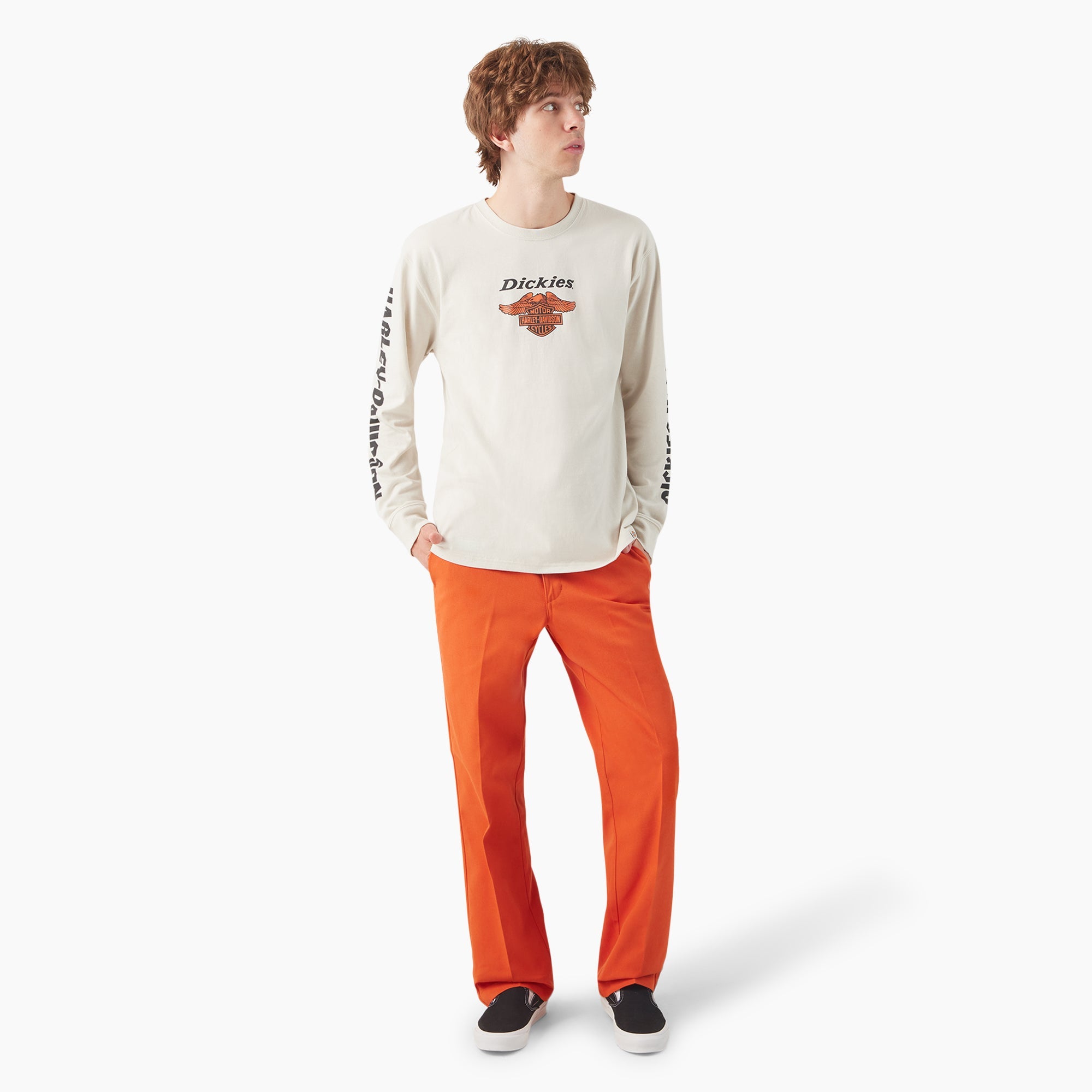 "Dickies x Harley-Davidson Heavyweight Long Sleeve Eagle Tee"