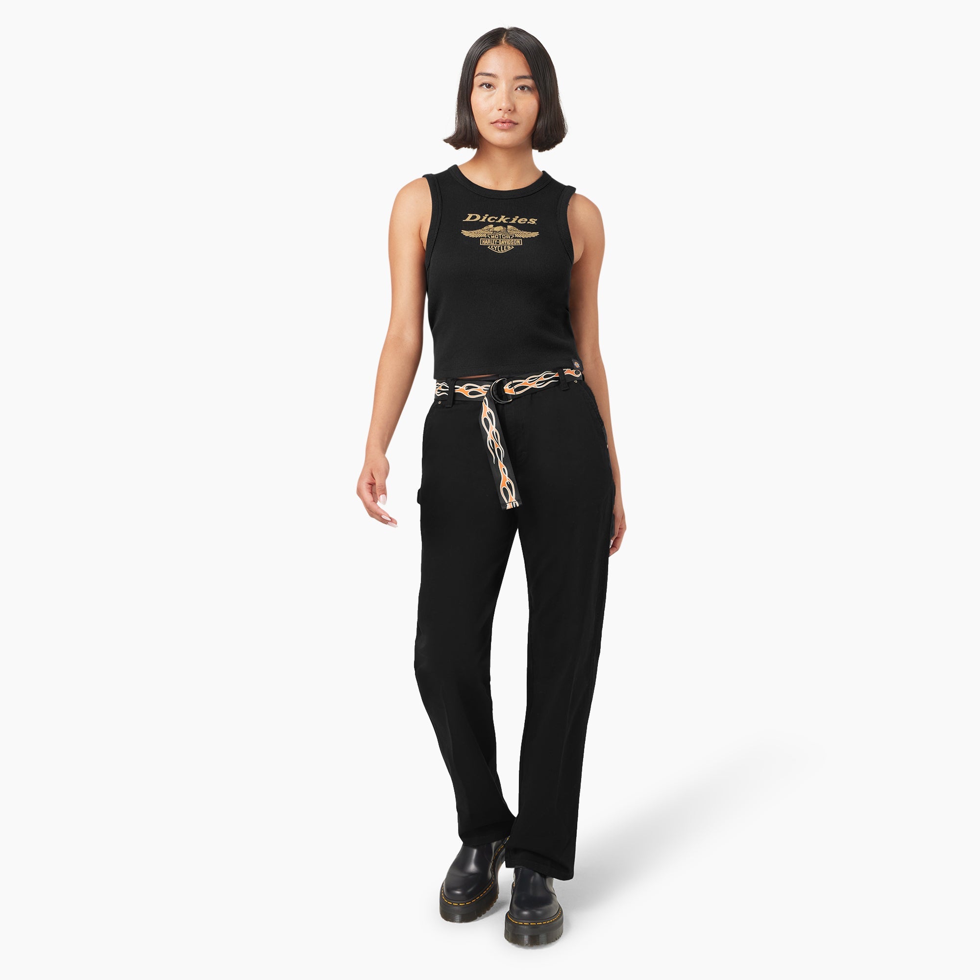 "Dickies x Harley-Davidson Women's Racerback Cropped Eagle Tank Top"