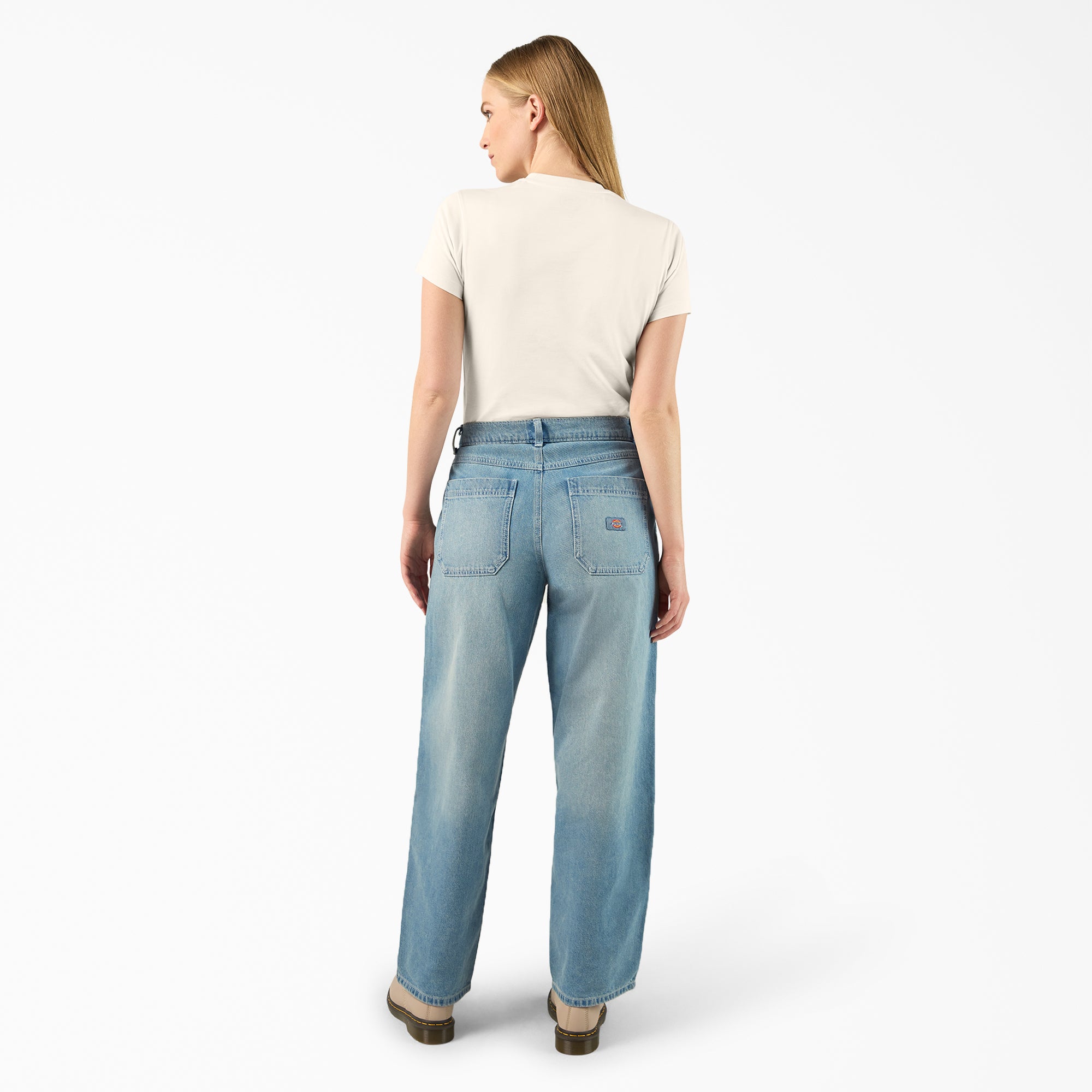 "Women's Loose Fit Double Knee Jeans"