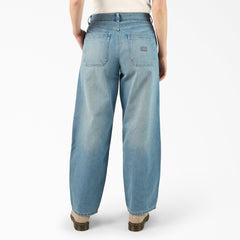 "Women's Loose Fit Double Knee Jeans"