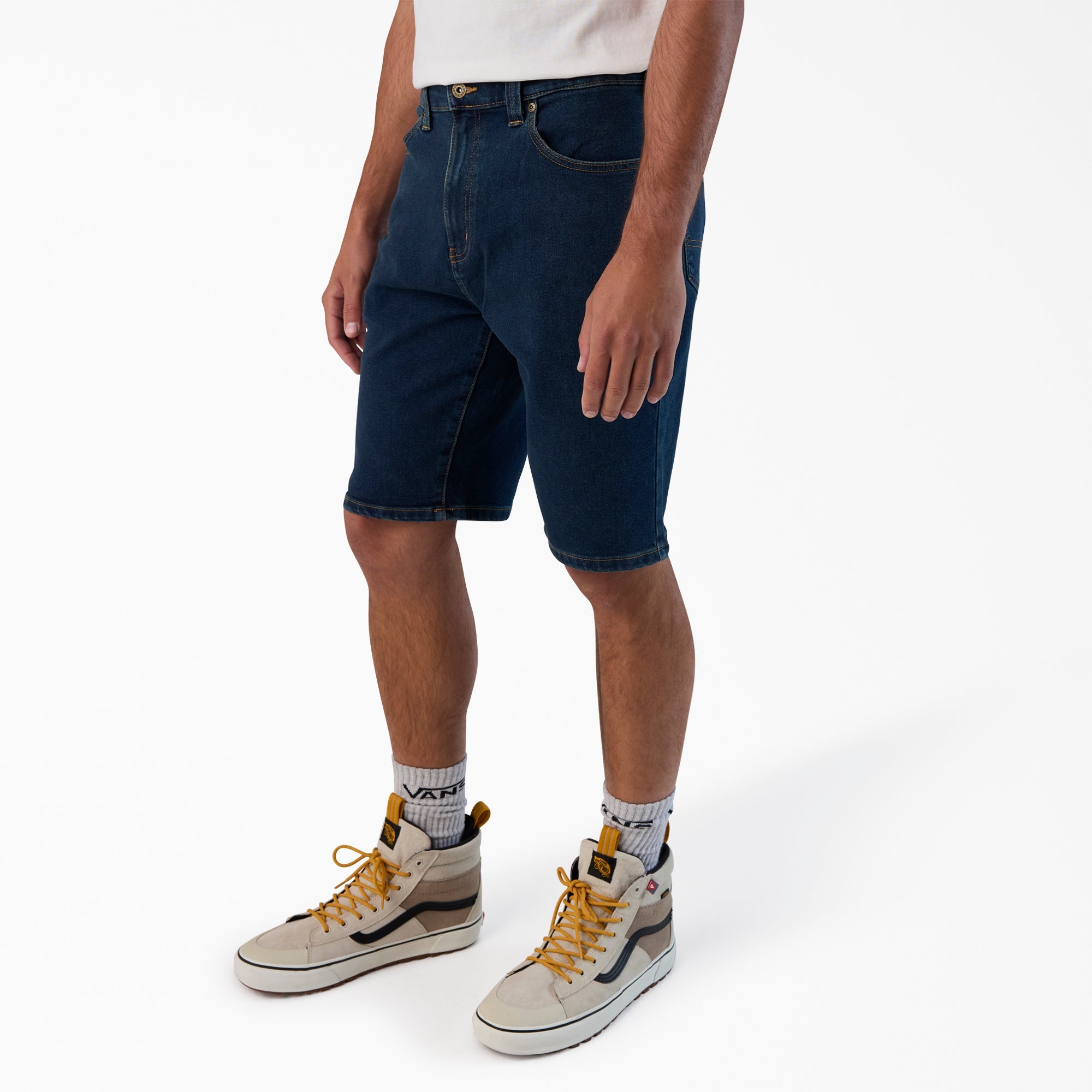 "FLEX 5-Pocket Denim Shorts, 11"""