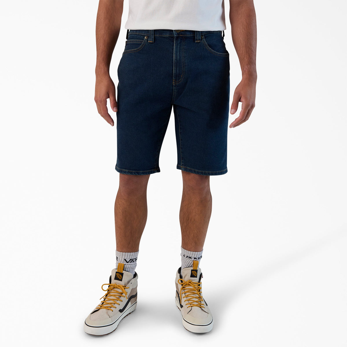 "FLEX 5-Pocket Denim Shorts, 11"""
