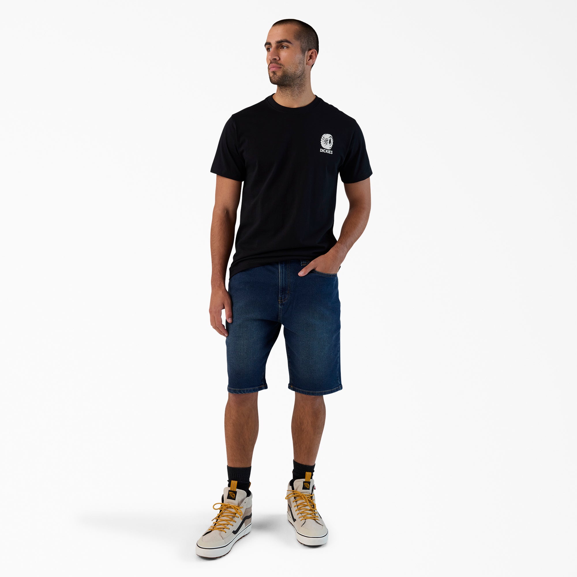"FLEX 5-Pocket Denim Shorts, 11"""