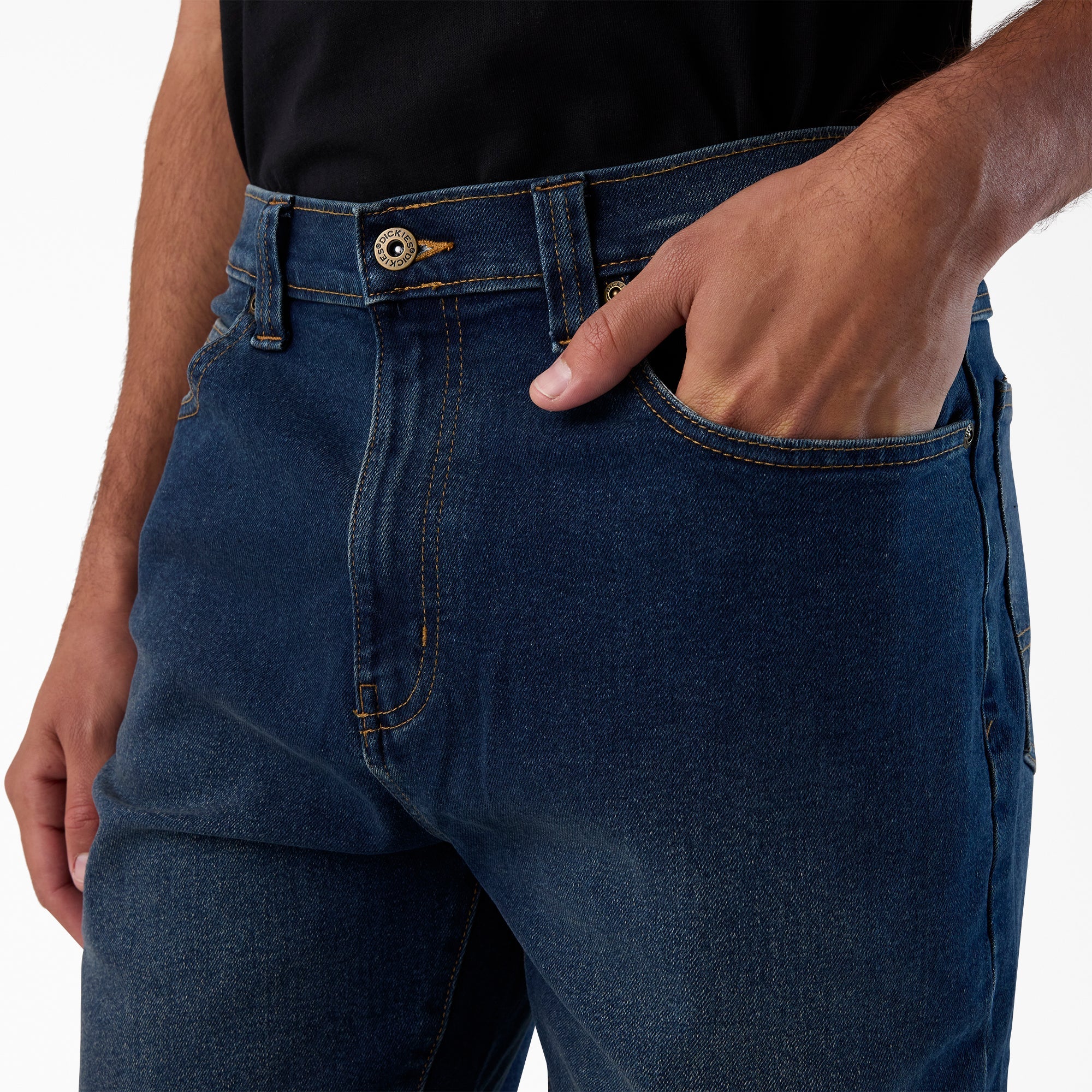 "FLEX 5-Pocket Denim Shorts, 11"""