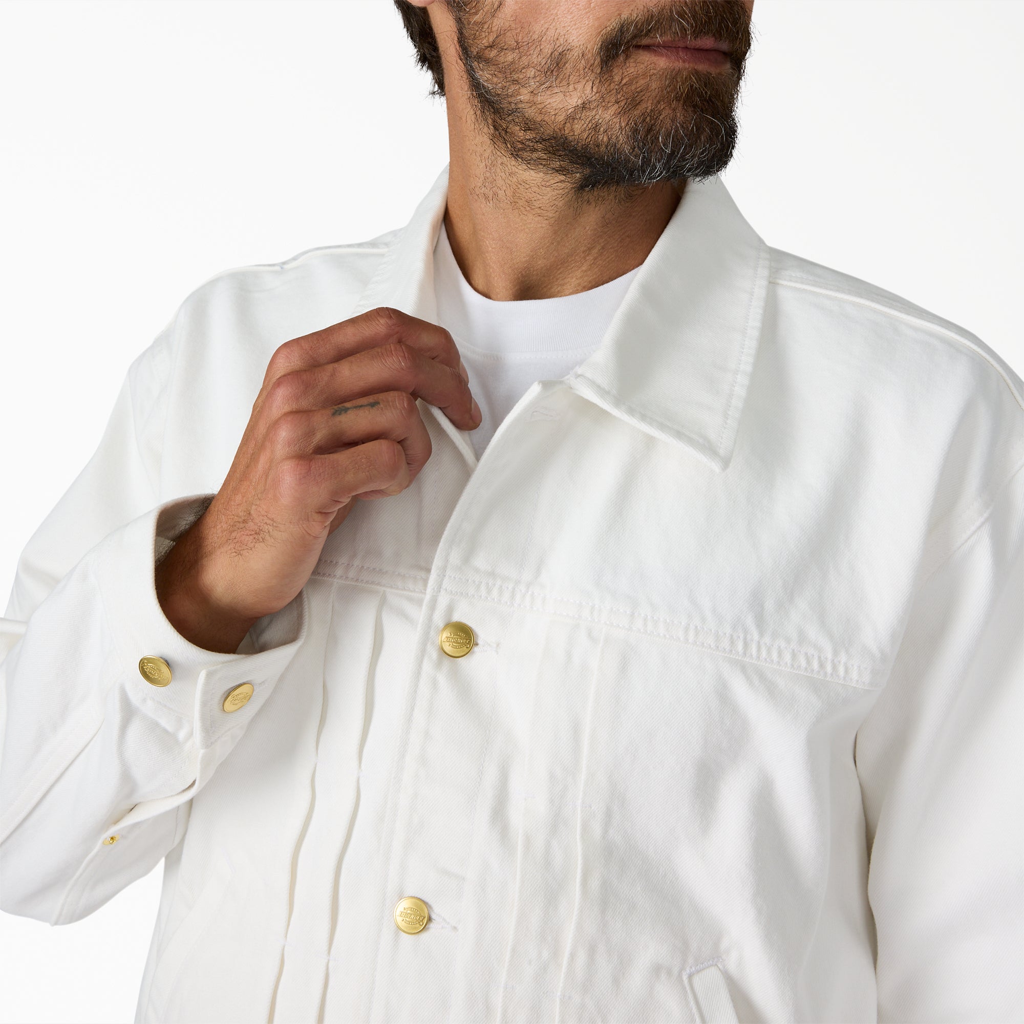 "Selvedge Pleated Denim Jacket"