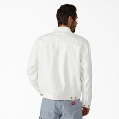 "Selvedge Pleated Denim Jacket"