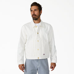 "Selvedge Pleated Denim Jacket"