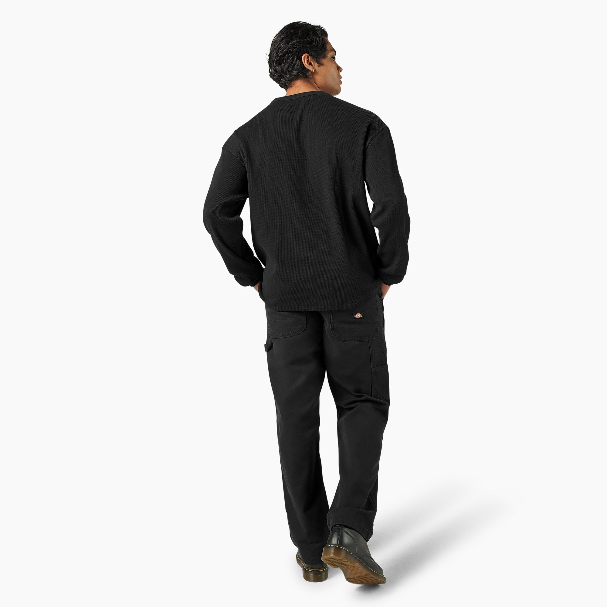 "Long Sleeve Waffle Shirt"