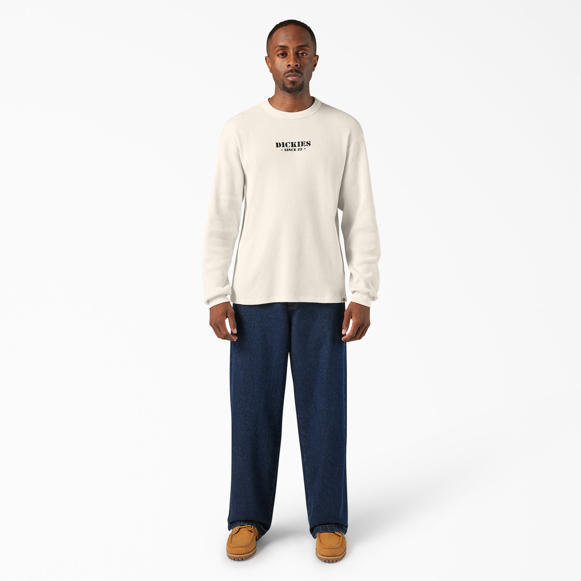 "Long Sleeve Waffle Shirt"