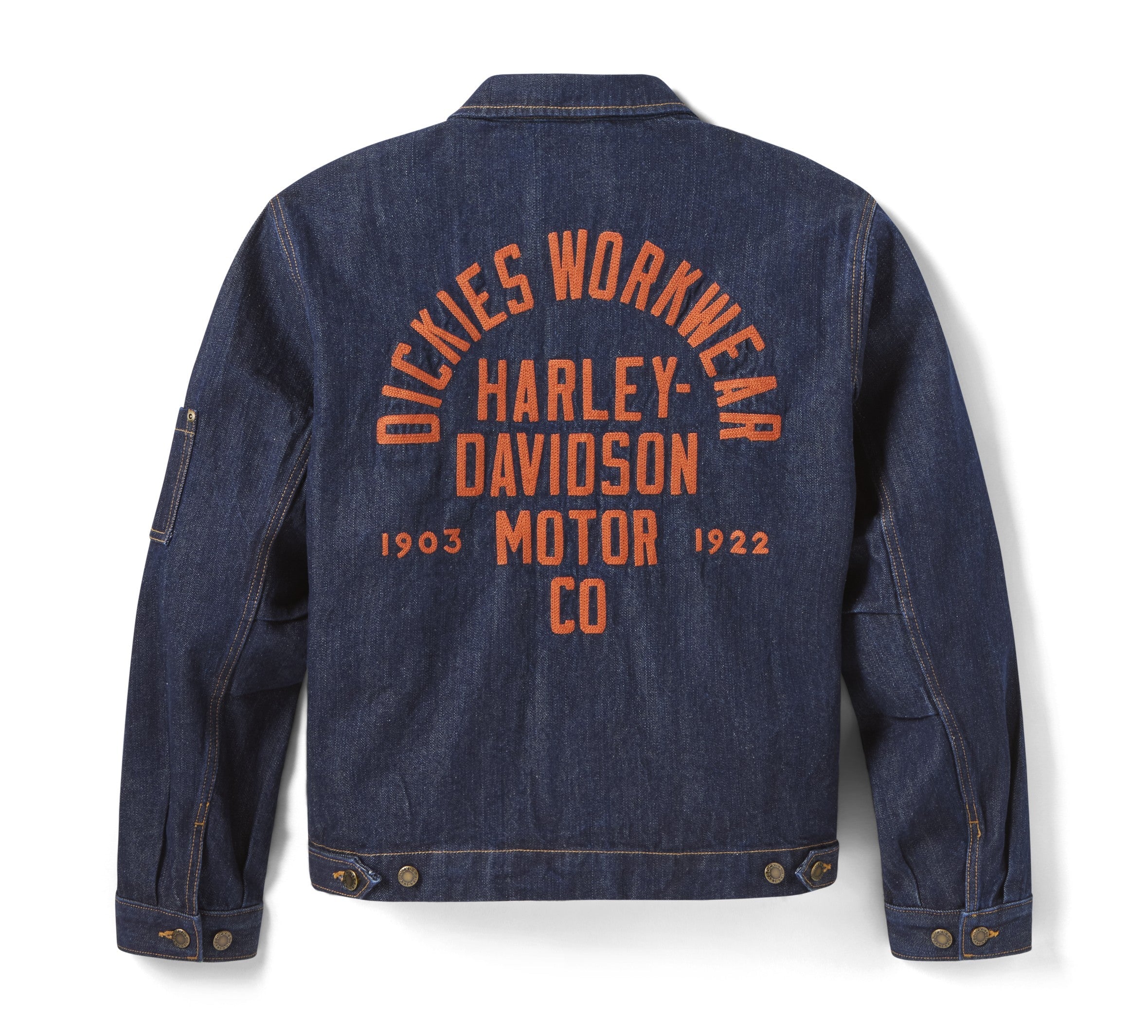 "Dickies x Harley-Davidson® Boxy Fit Embroidered Denim Jacket"