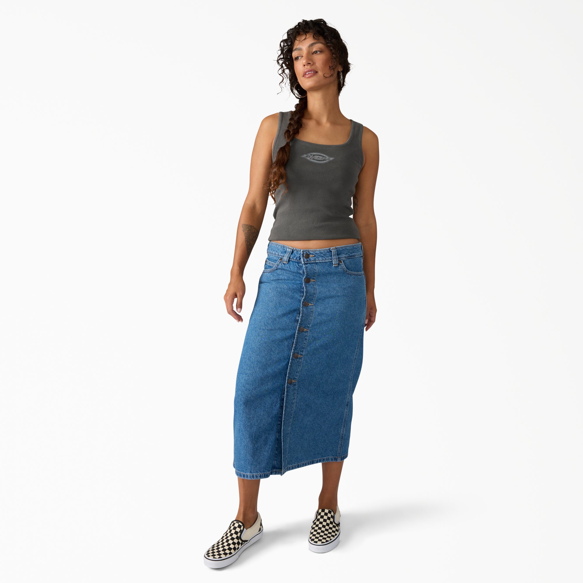 "Women's Midi Denim Skirt"